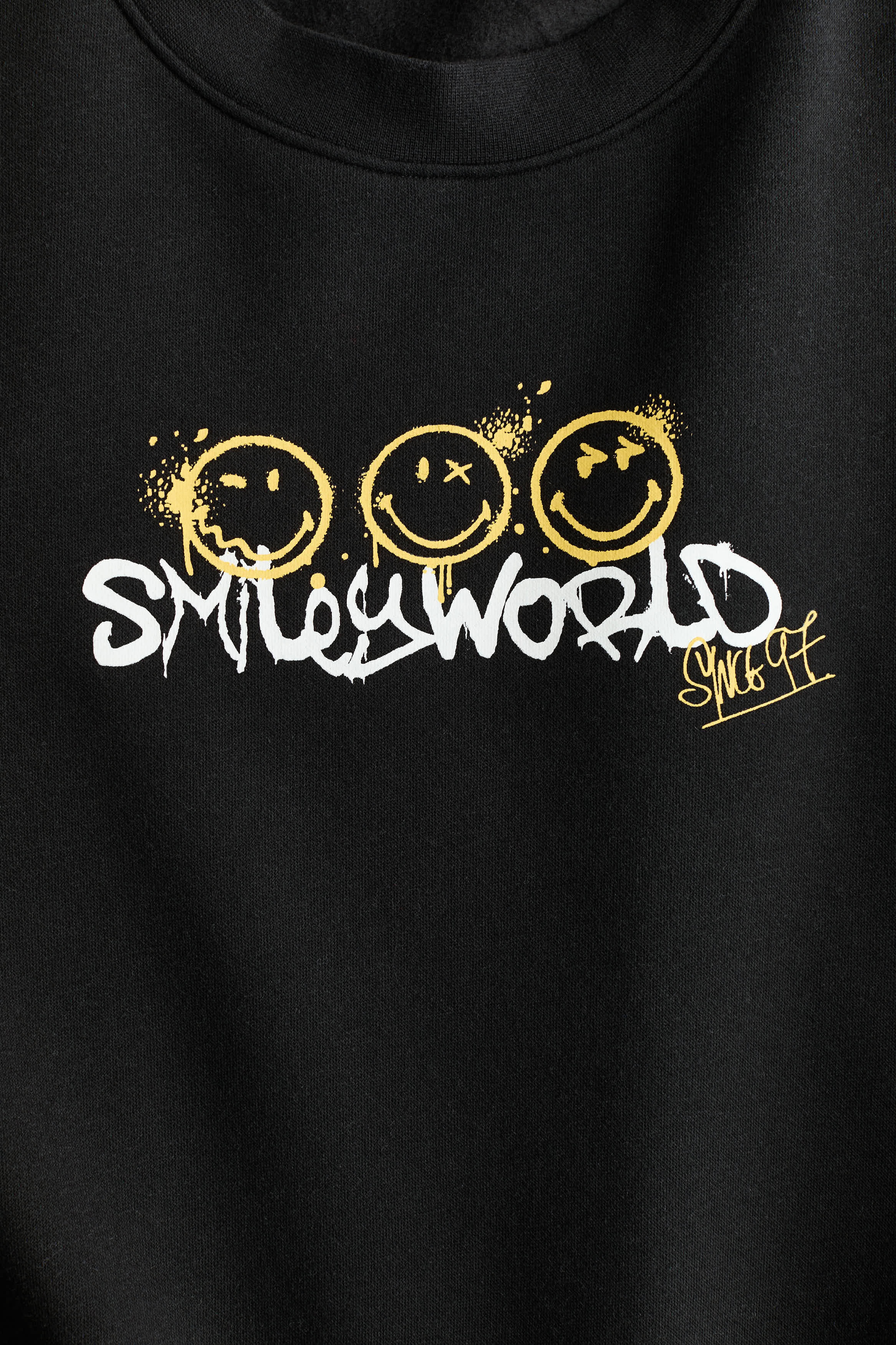Black/SmileyWorld® Sweatshirt with Printed Motif for kids | H&M US