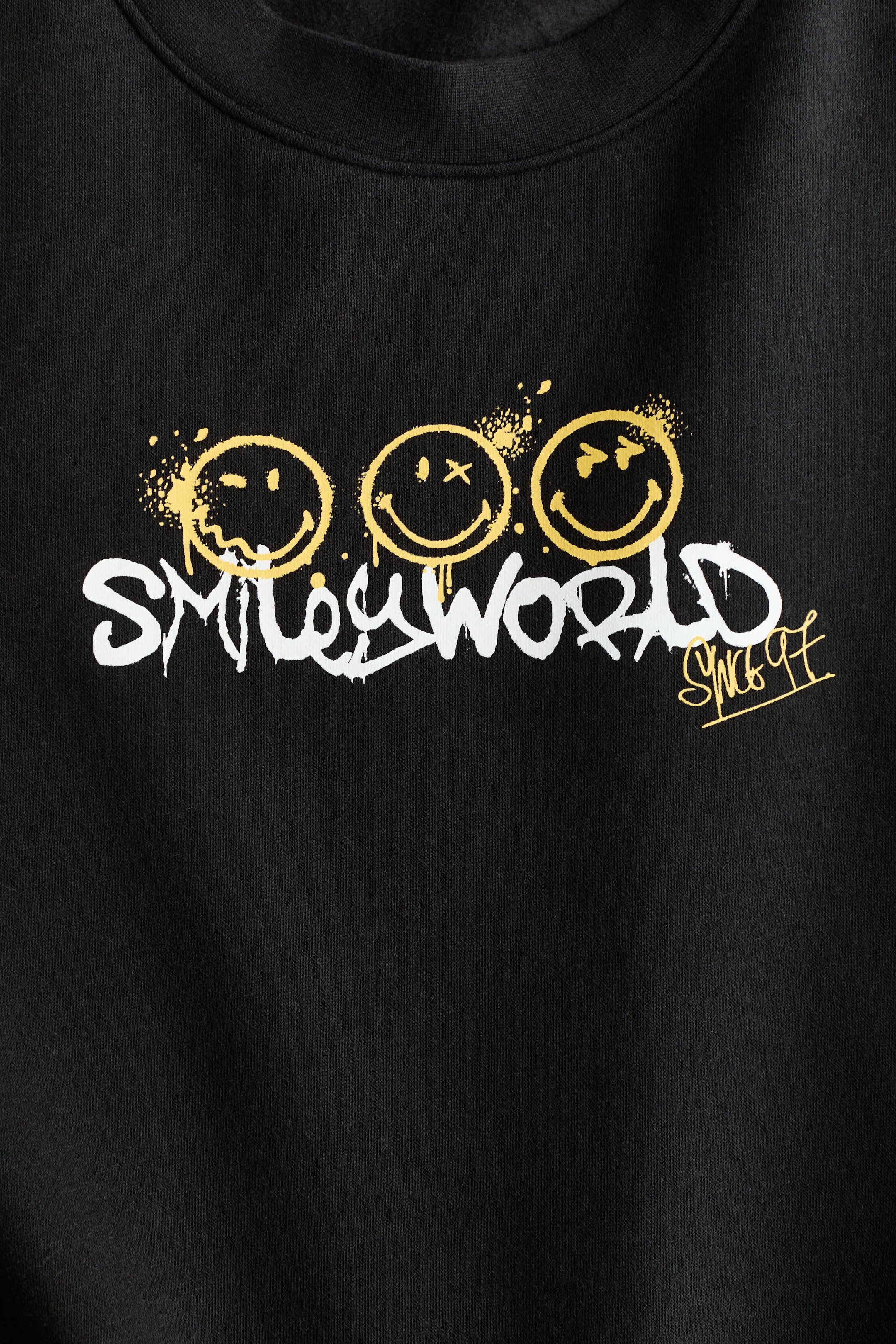 View larger image: Print-motif sweatshirt - Black/SmileyWorld® - Kids | H&M IE 2