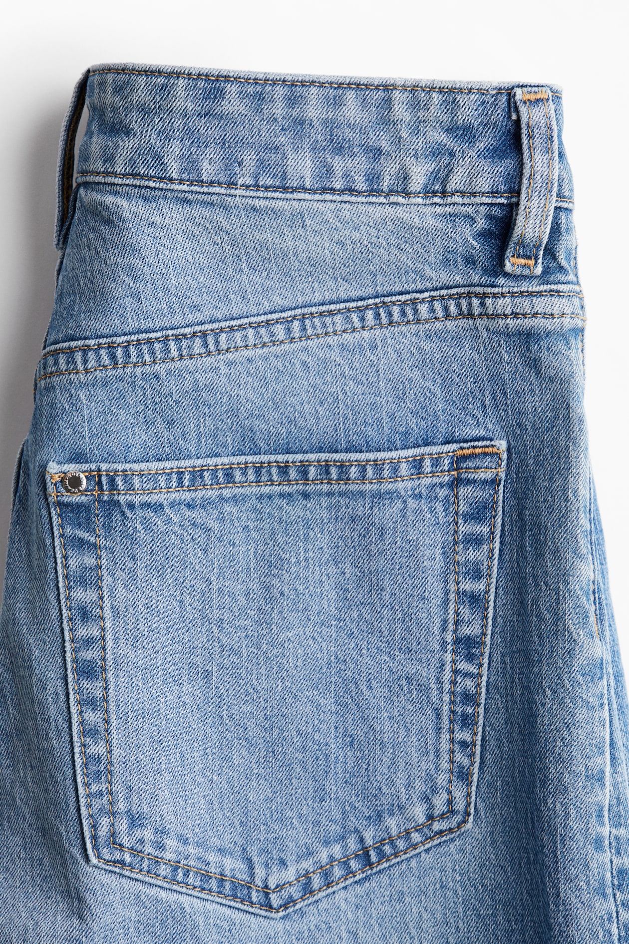 Women's Light denim blue High Rise Wide Leg Cropped Jeans | H&M US