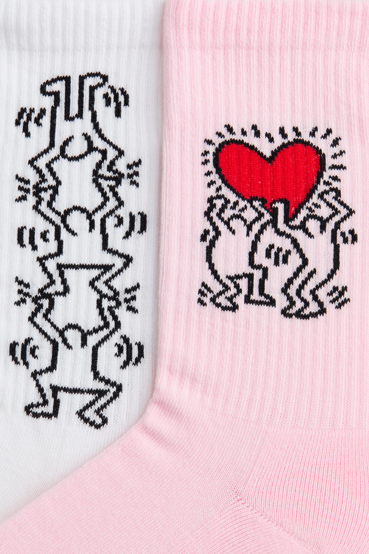 2-pack socks - Pink/Keith Haring/Grey marl/Snoopy/White/Honda/Grey marl/Snoopy/White/Blue/White/Beastie Boys/White/Fight Club/White/Rocky/Black/Batman/Black/Disney/Black/Ford - 2