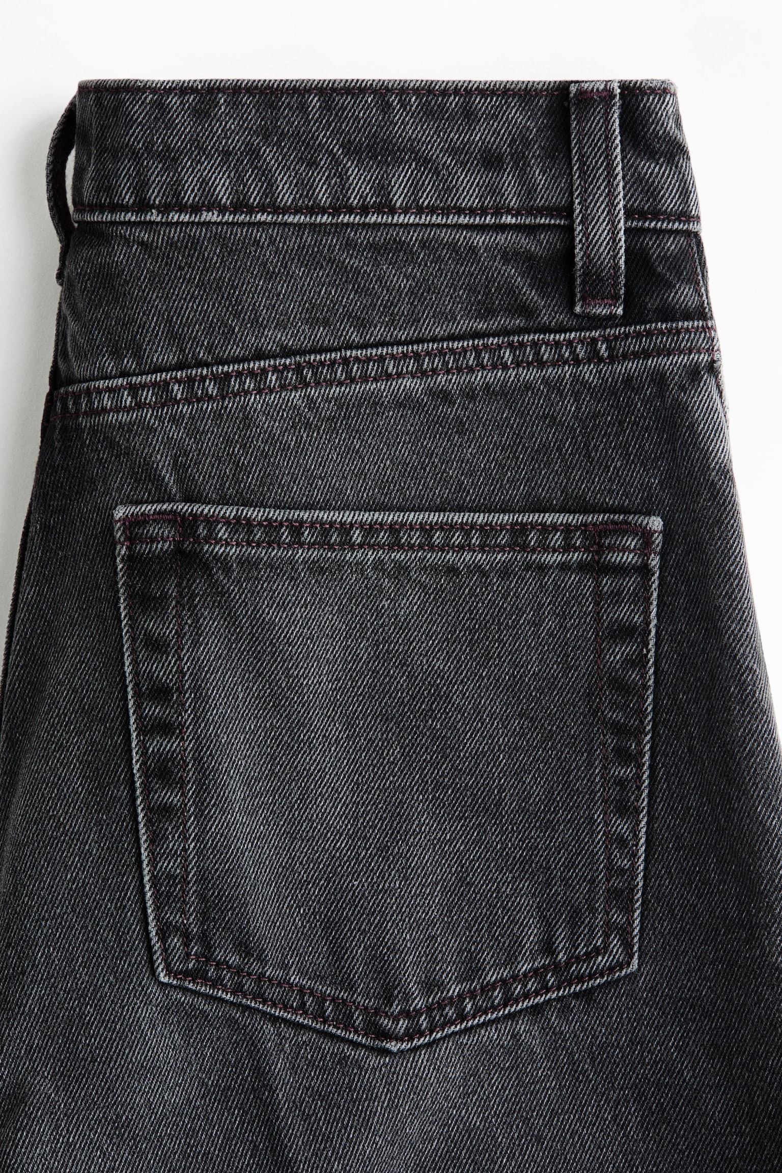 Женские джинсы H&M Baggy Regular Waist, цвет: Чёрный — фото 7
