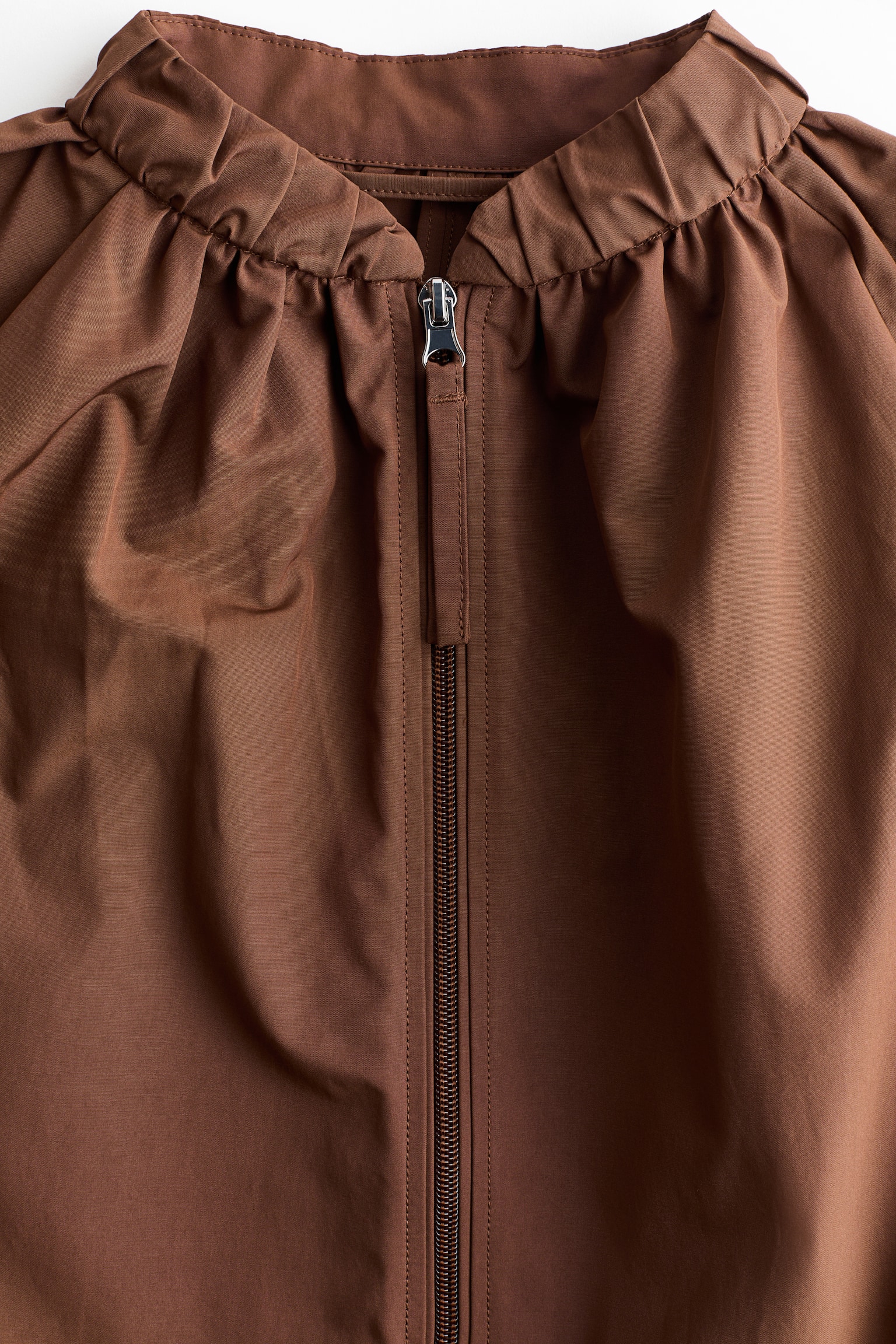 Gathered bomber jacket - Brown/Brown/Leopard print/Black/Bright red/Denim blue - 4