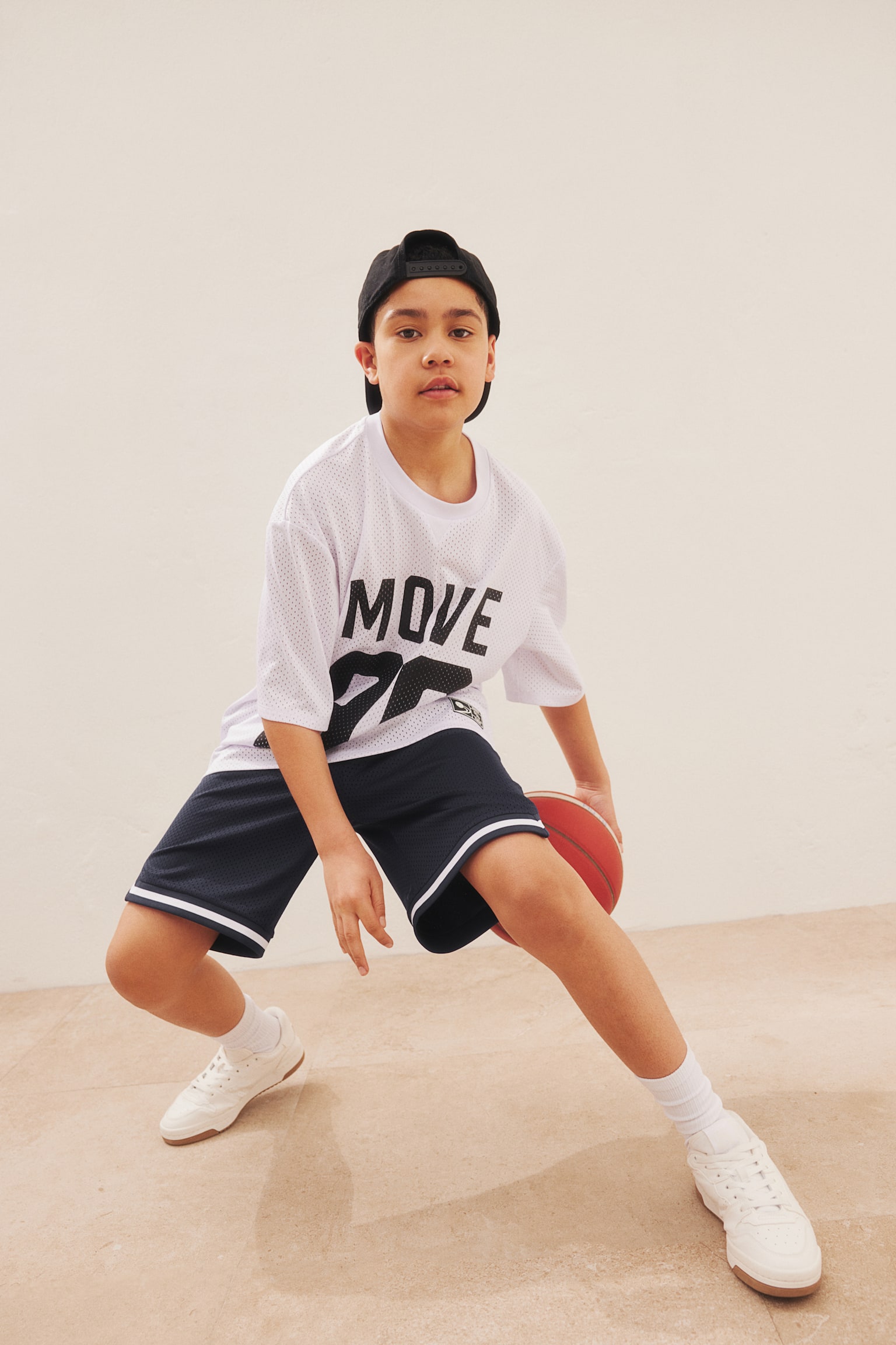 Basketball shorts in DryMove™ - Navy blue/Black/Green - 3