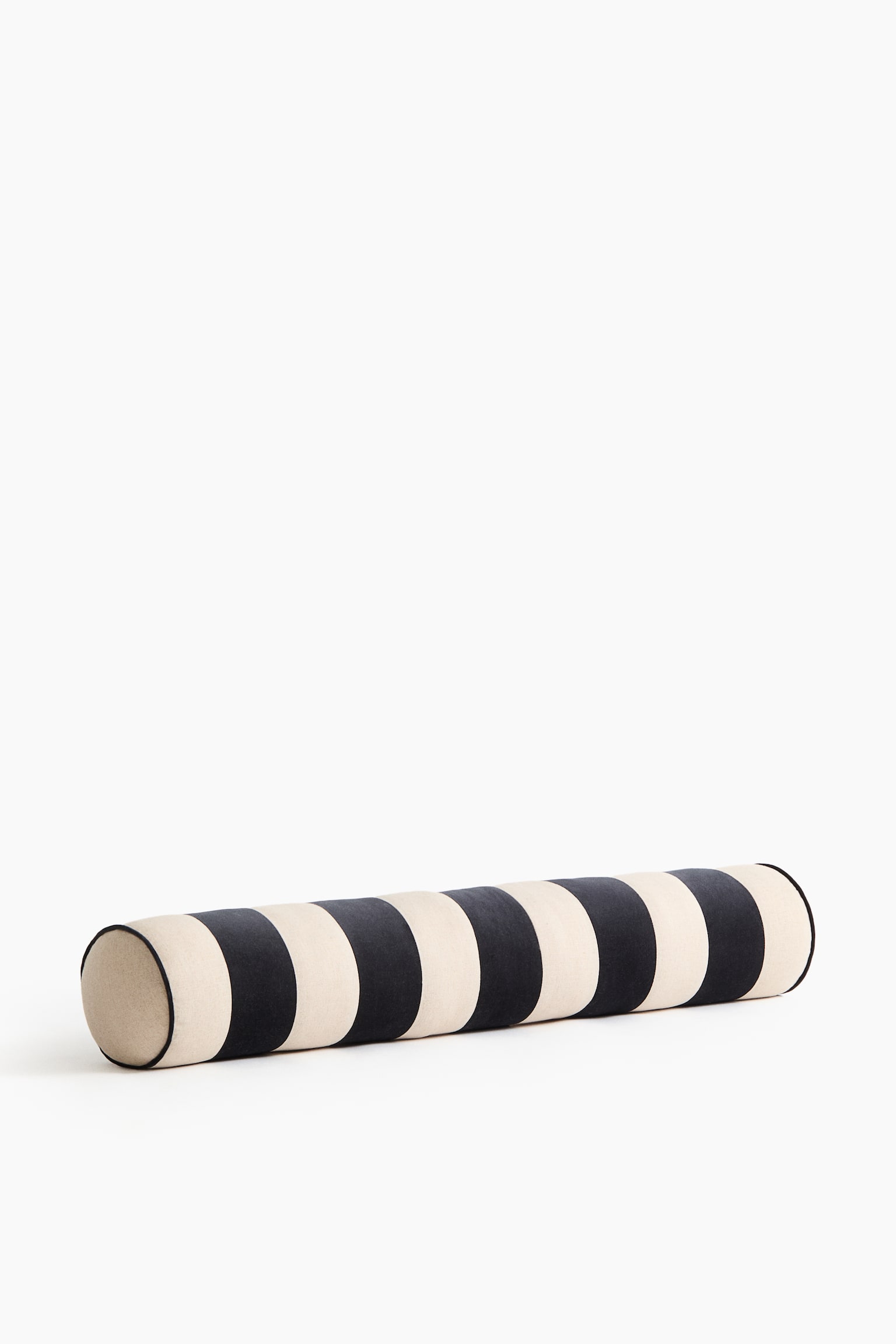 Linen-blend bolster - Light beige/Black striped/Light beige/Green striped/Light beige/Brown striped
