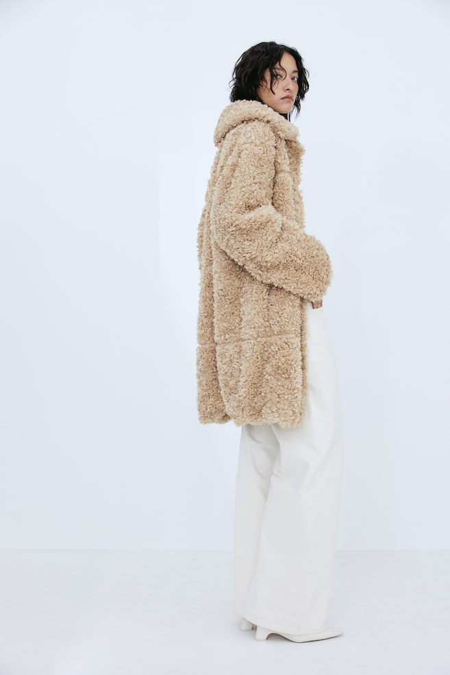 Manteau en tissu Teddy Bear - Beige - 7
