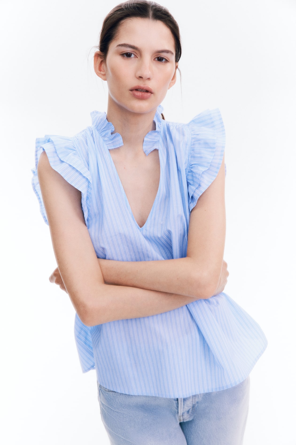 Ruffle-Trimmed Blouse