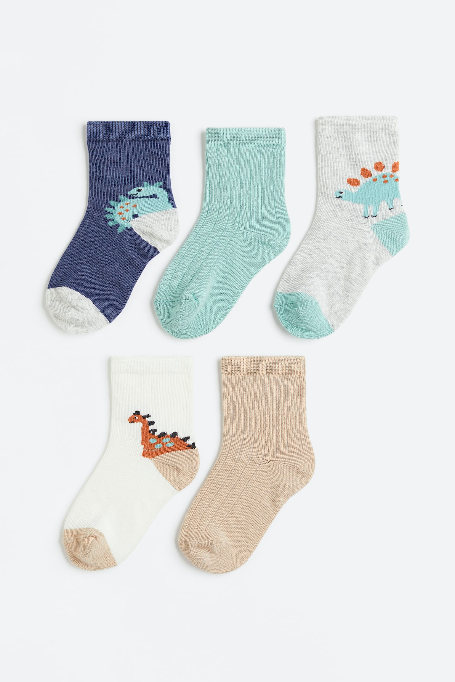 5-pack Socks - Dark blue/Dinosaurs - 1