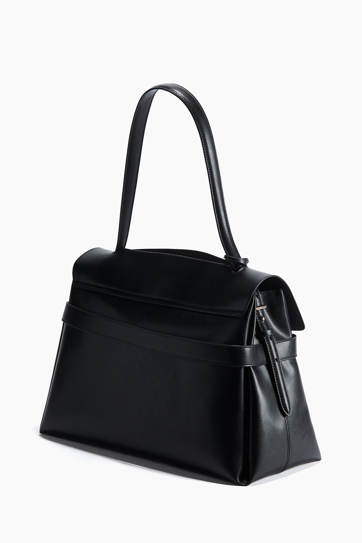 Strap-detail handbag - Black - 4