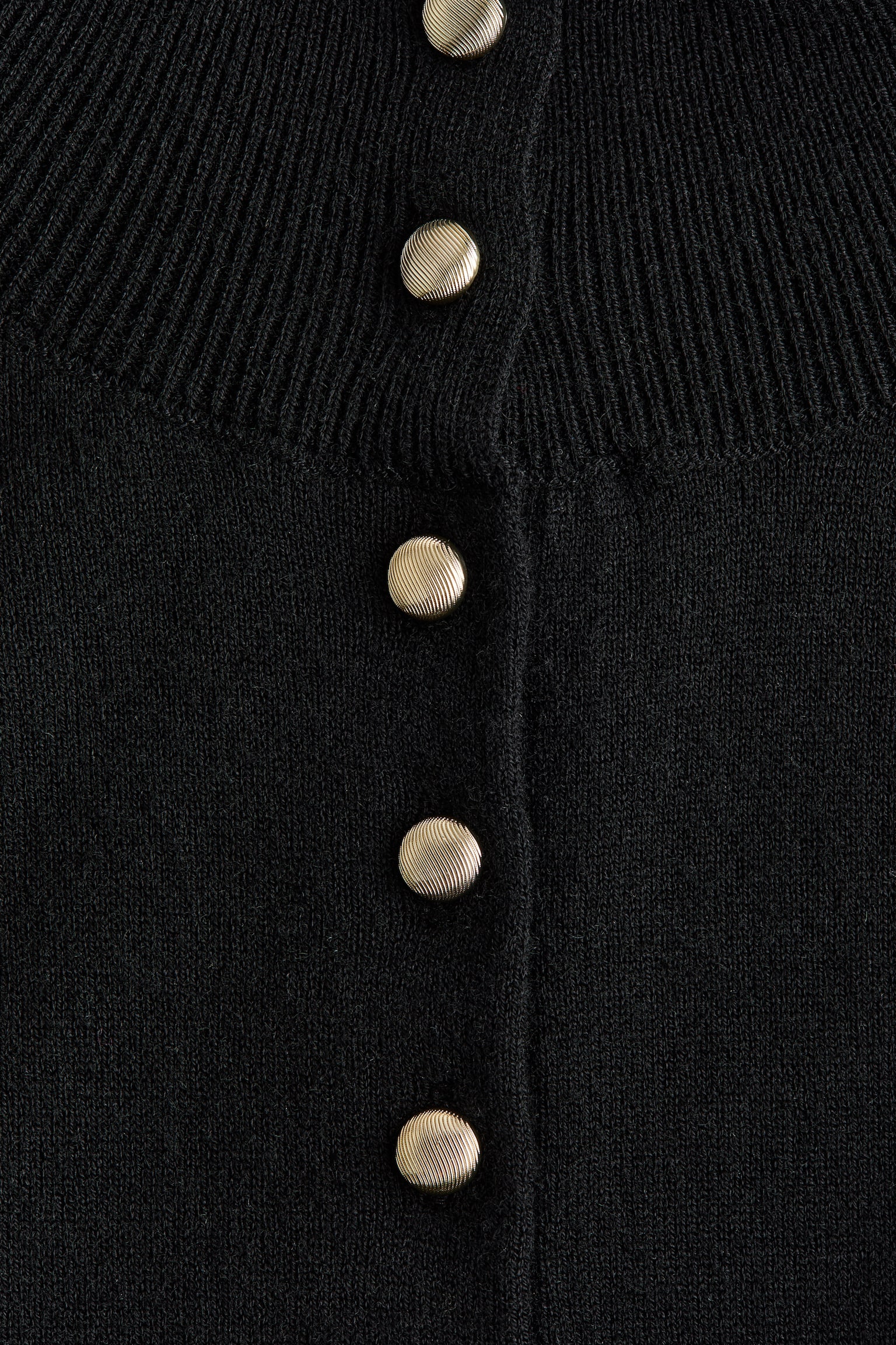 Женский свитер H&M Fine-Knit Mock Turtleneck, цвет: Чёрный — фото 6