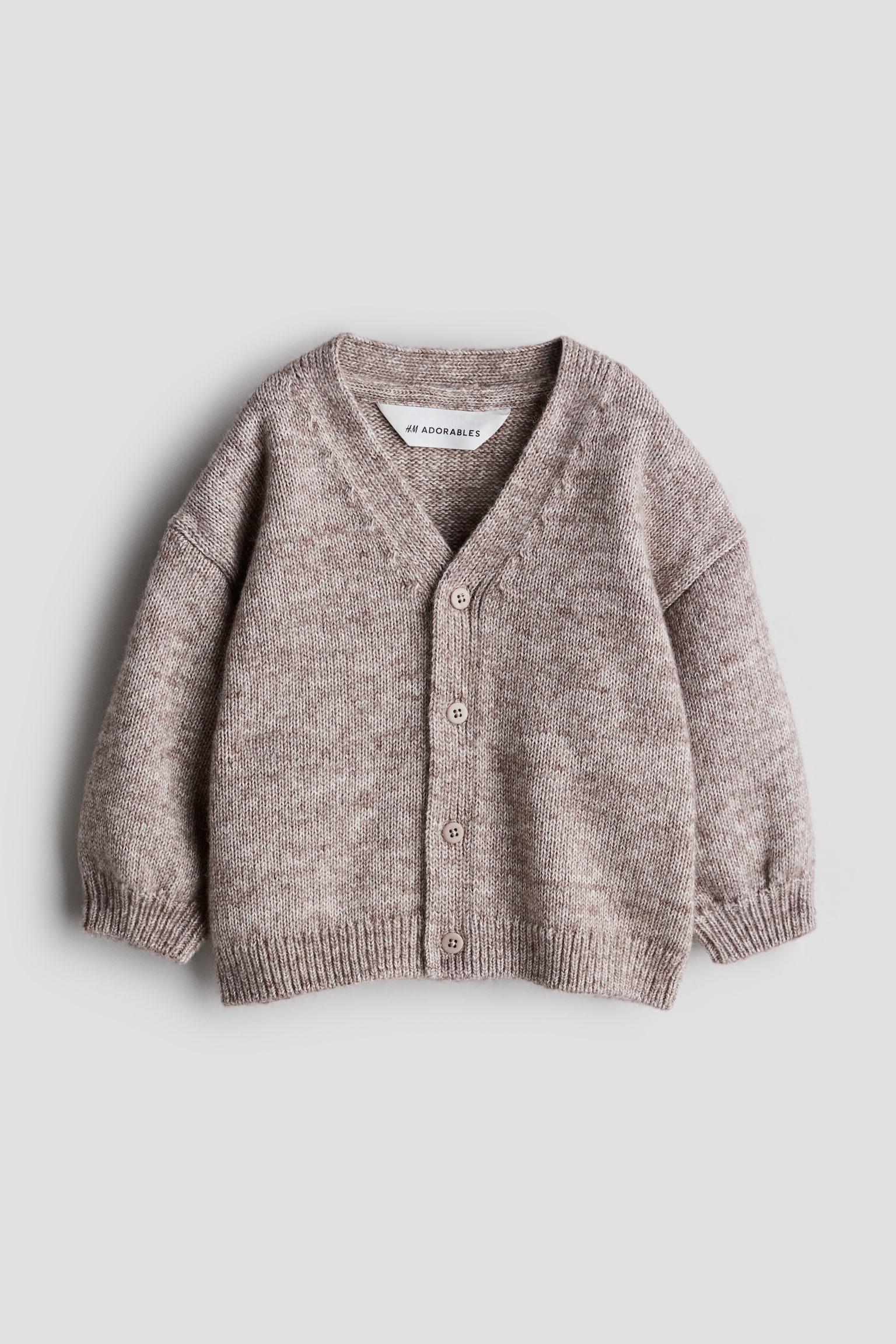 Wool-blend cardigan - ベージュ - 1