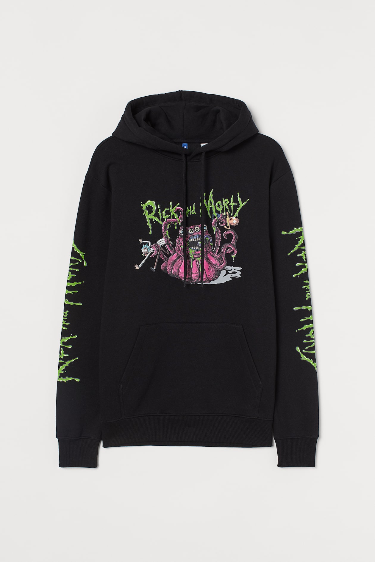 Regular Fit Hoodie Black/Rick and Morty Men H&M HK
