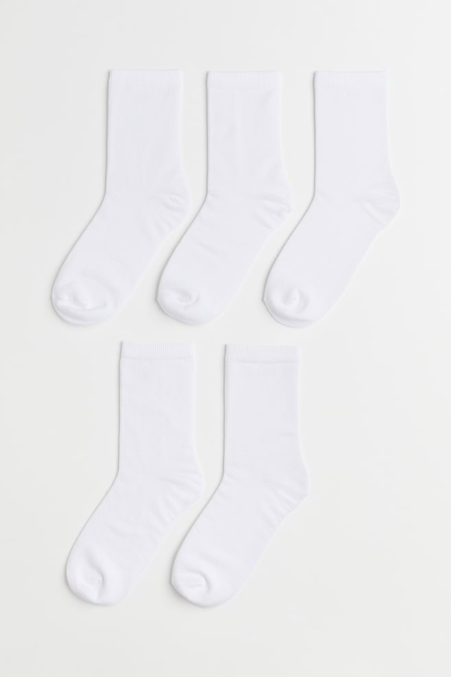 Lot de 5 paires de chaussettes - Blanc/Noir - 1