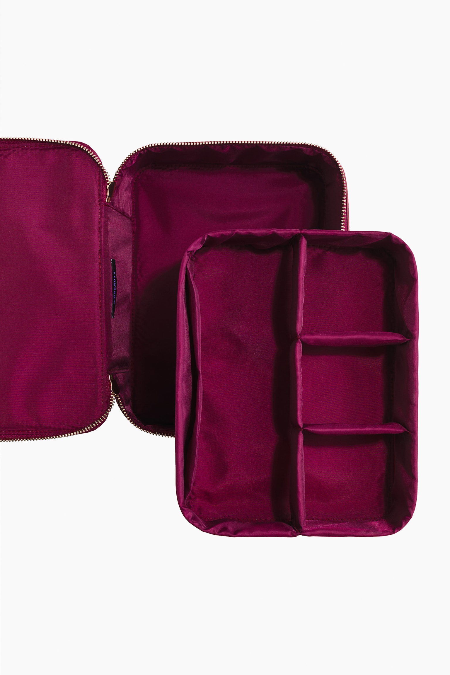 Женская сумка H&M Boxy Makeup, цвет: Тёмный розовый — фото 2