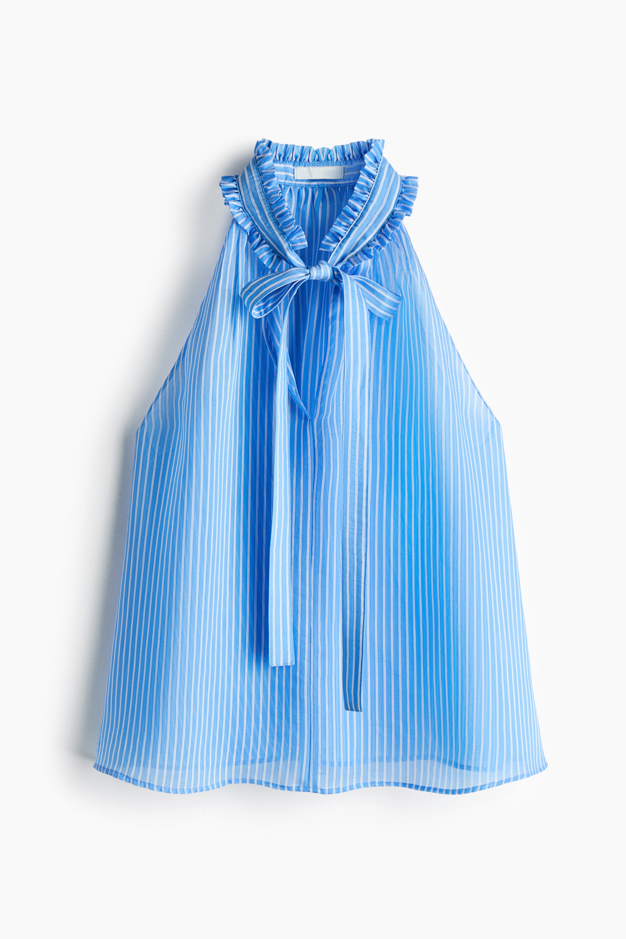 Ruffled Bow-Collar Top