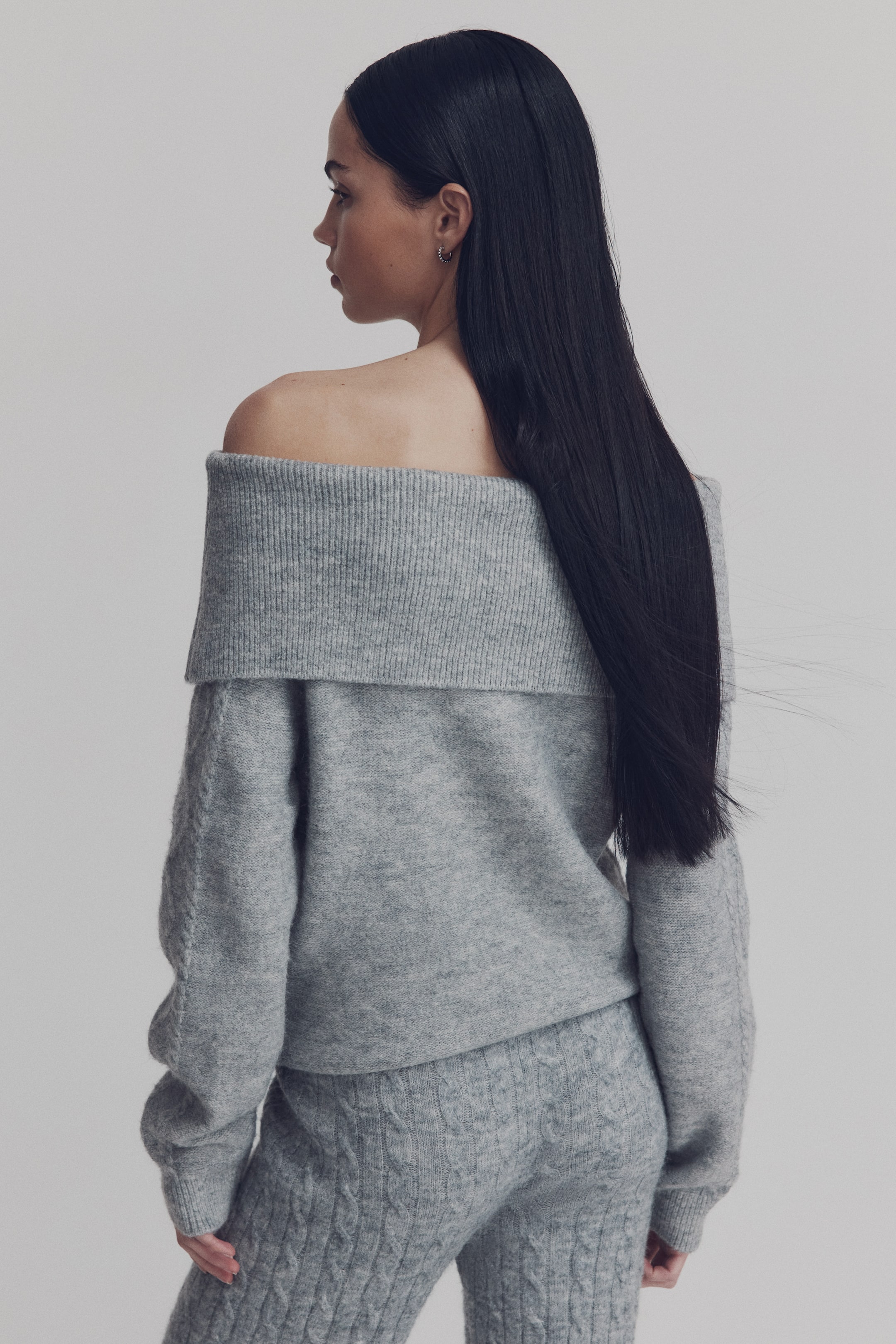 View larger image: Off-the-shoulder jumper - Grey marl - Ladies | H&M 3