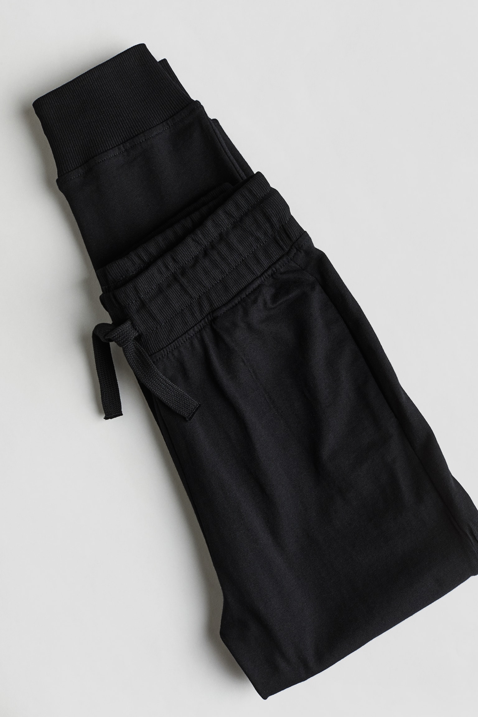 Cotton jersey joggers - Black/Navy blue/Light grey marl - 2