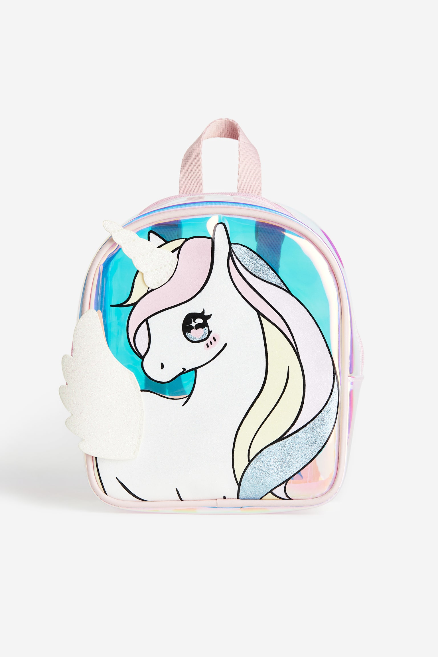 Iridescent Applique Detail Backpack - Light pink/Unicorn - 1