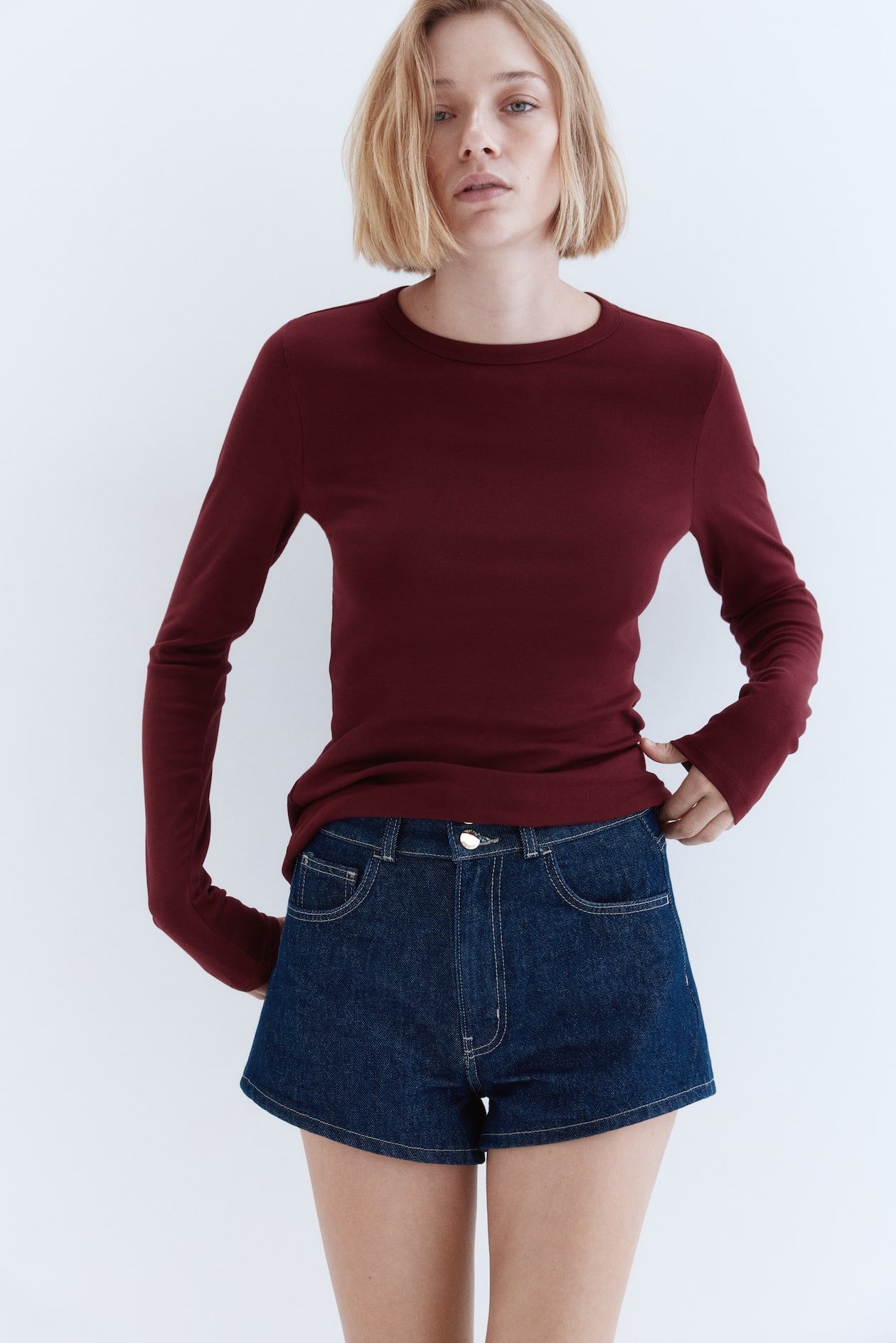Long-sleeved Jersey Top - image 3