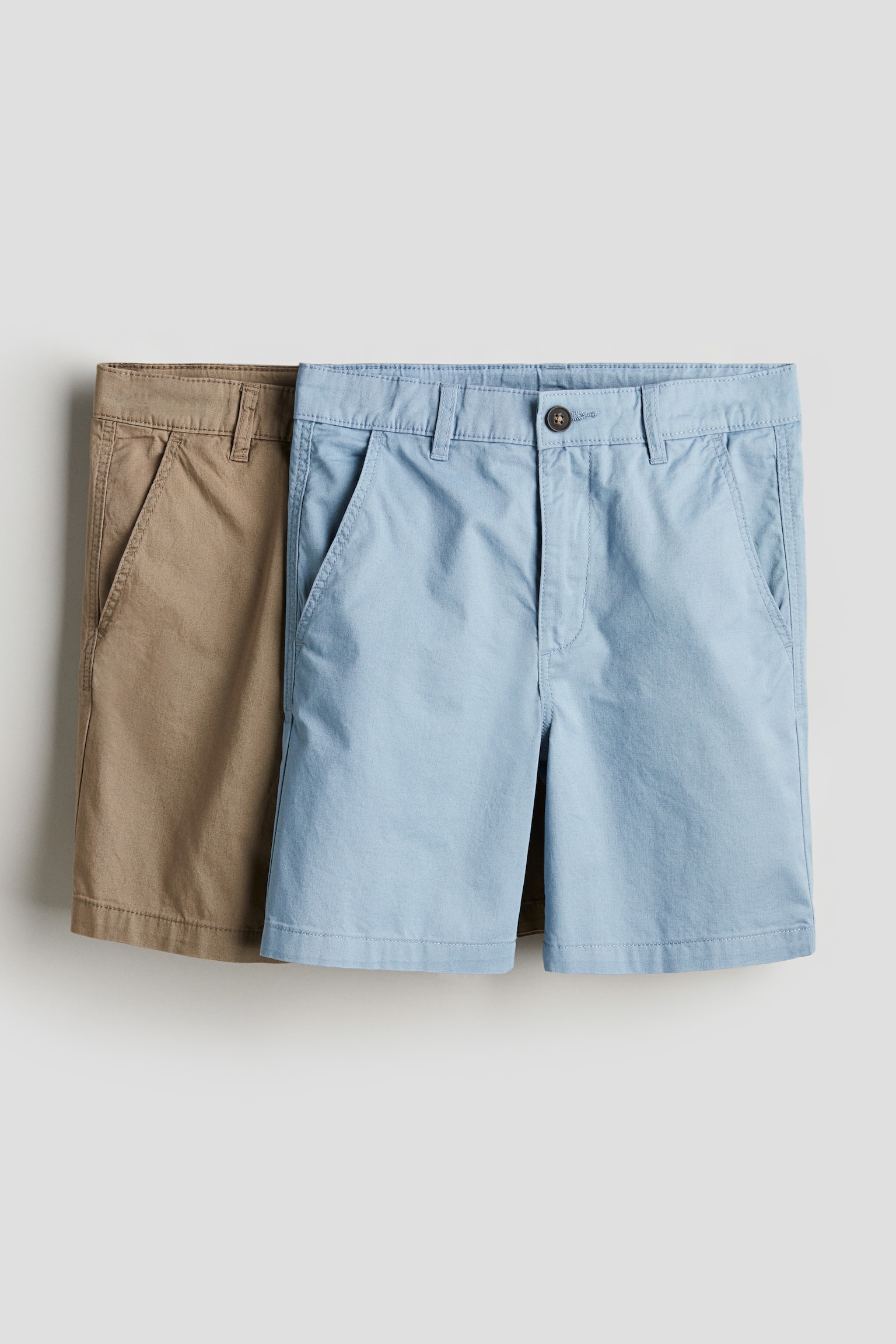 2-pack Chino Shorts - Light blue/Beige/Black/White - 1