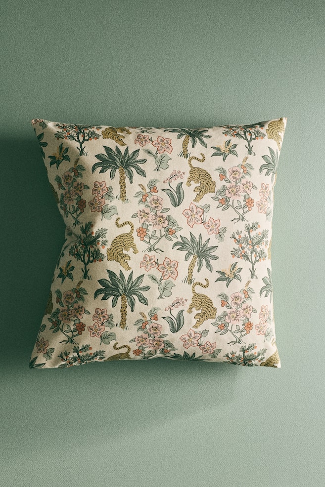 Patterned cushion cover - Light beige/Patterned/Light beige/Floral/White/Floral/Light beige/Oranges/Light beige/Lemons - 2
