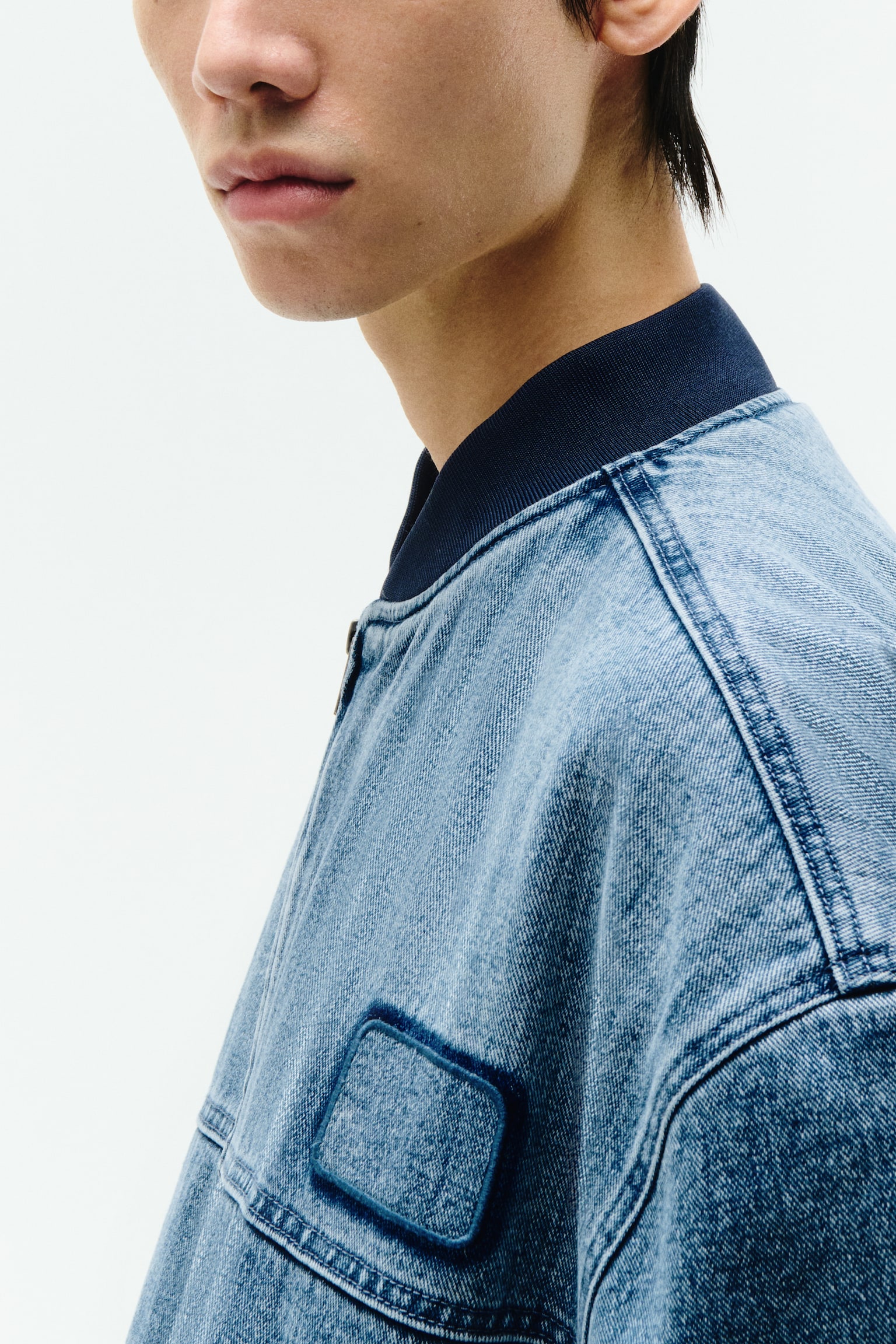 パッデッドデニムジャケット - デニムブルー/デニムブラック - 4