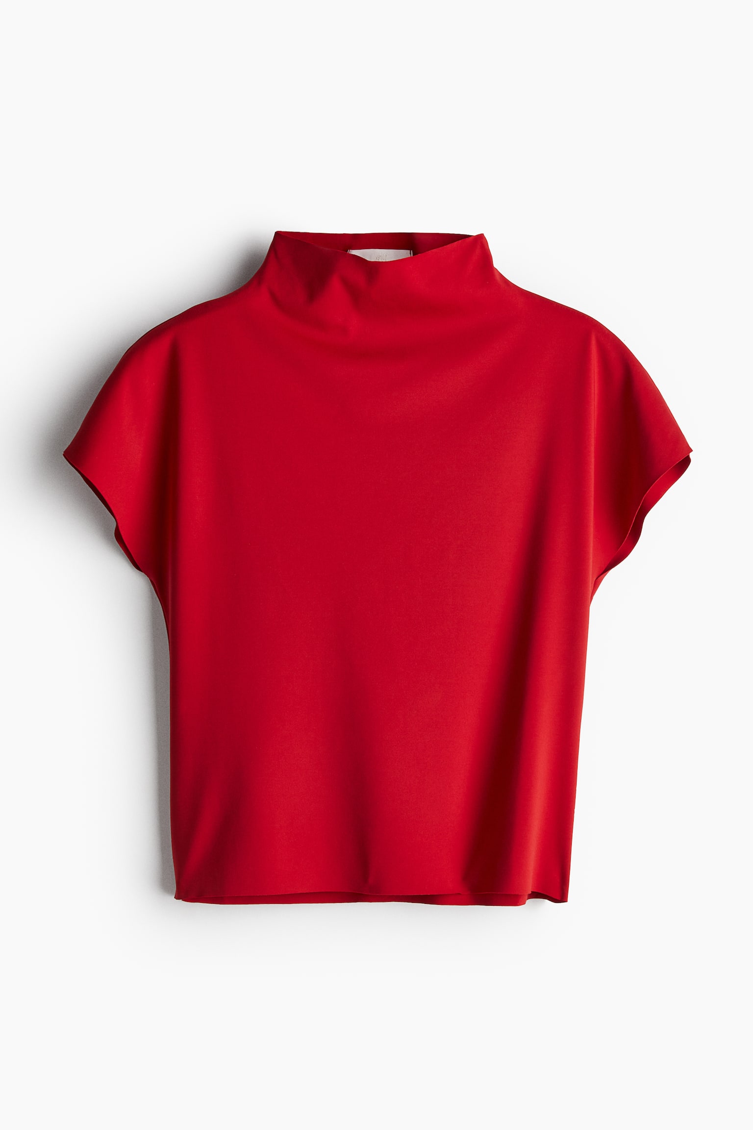 High Neck Jersey Top - Red/Black/White - 2