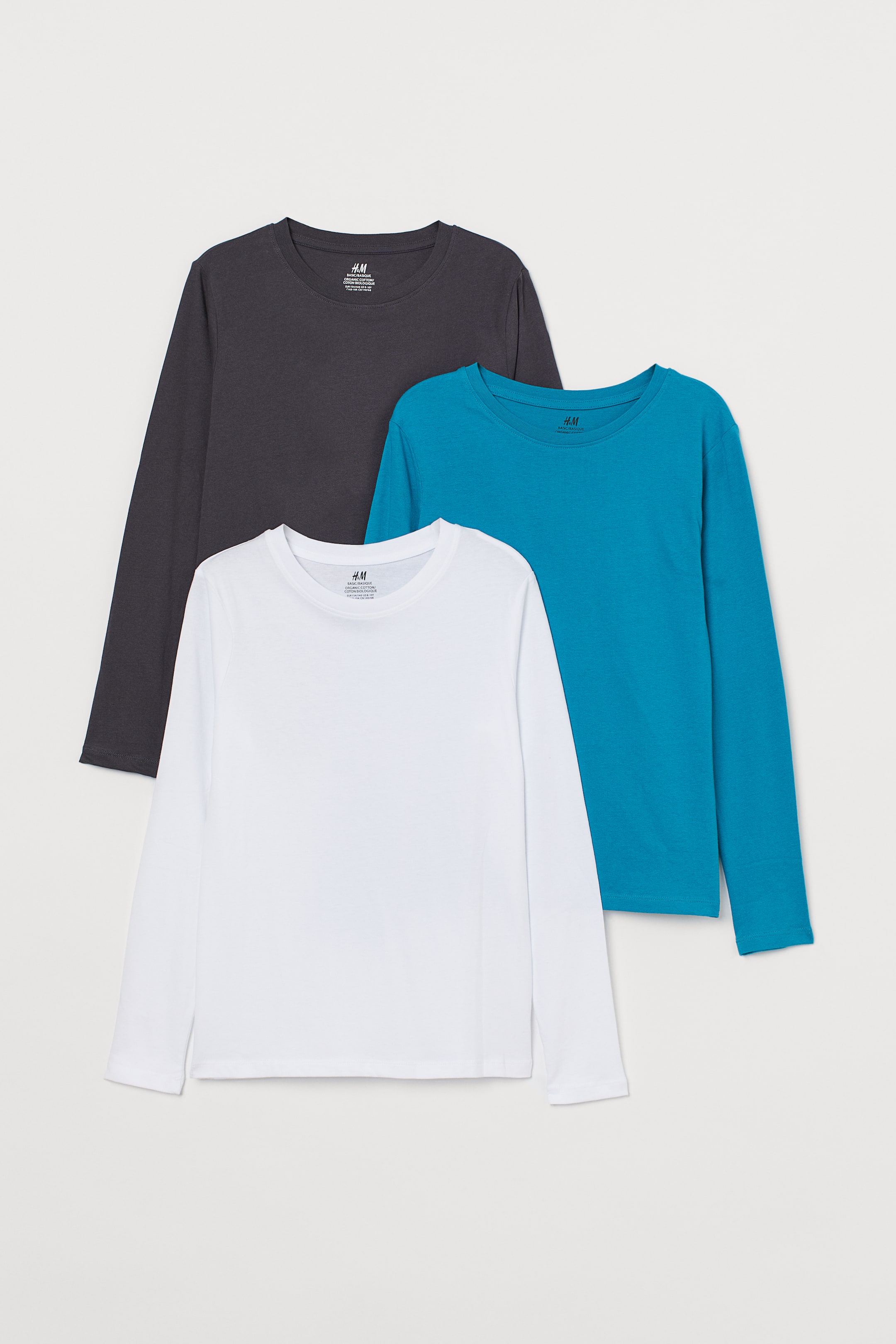 Nagyobb kép megtekintése: 3 db-os hosszú ujjú póló szett - Türkiz - GYEREK | H&M HU 1