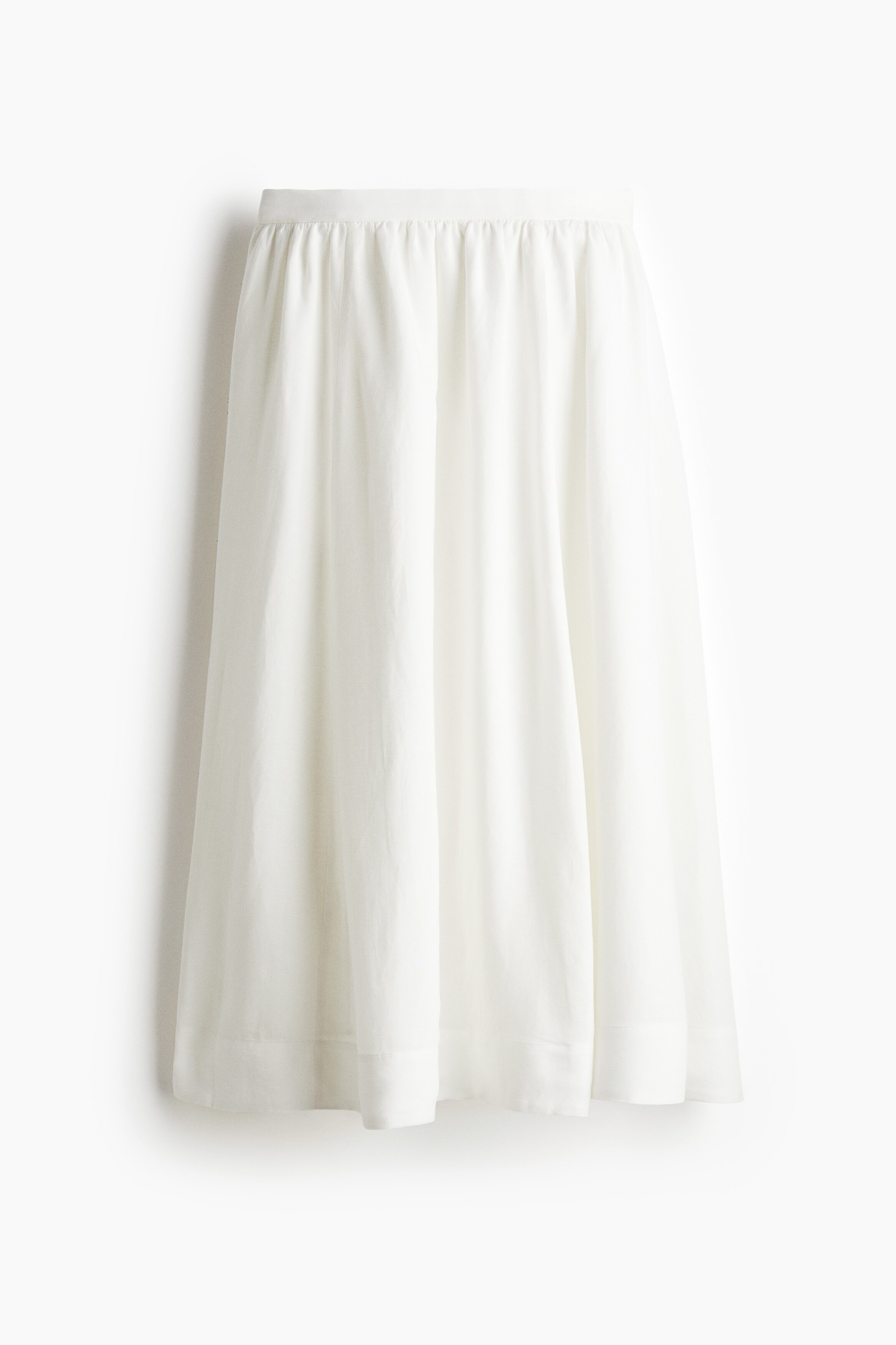 Linen-blend skirt