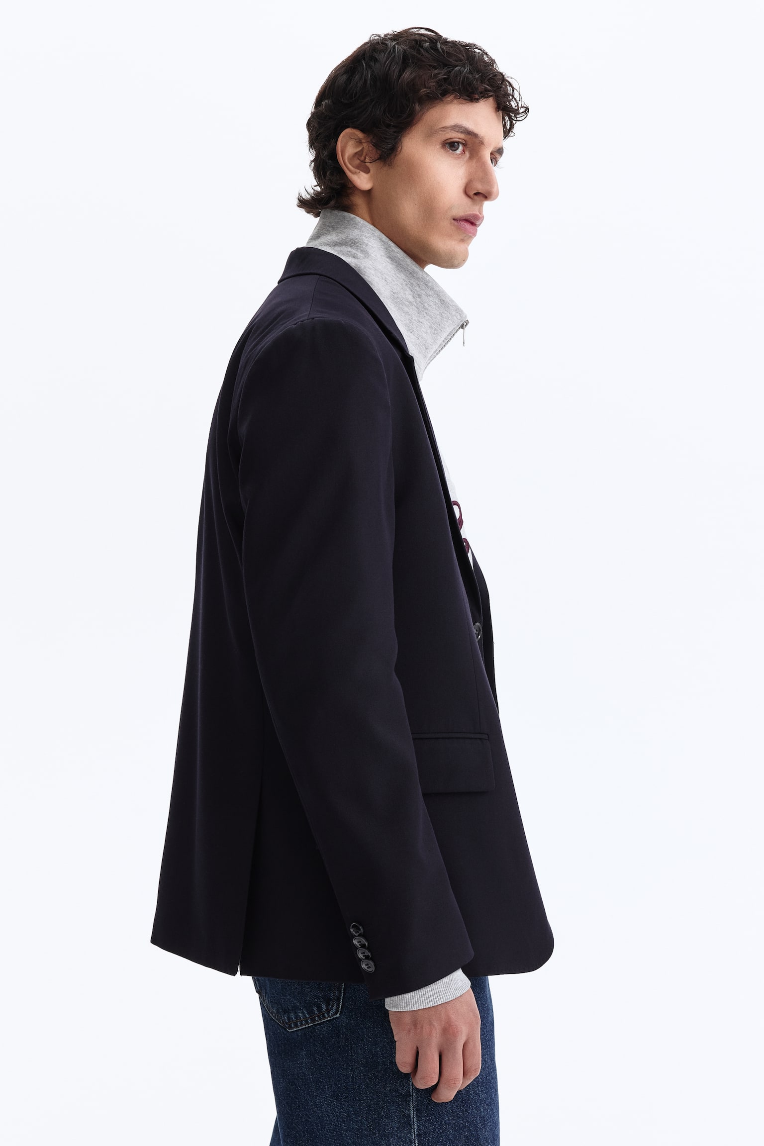 Мужская куртка H&M Relaxed-Fit, цвет: Тёмно-синий — фото 5