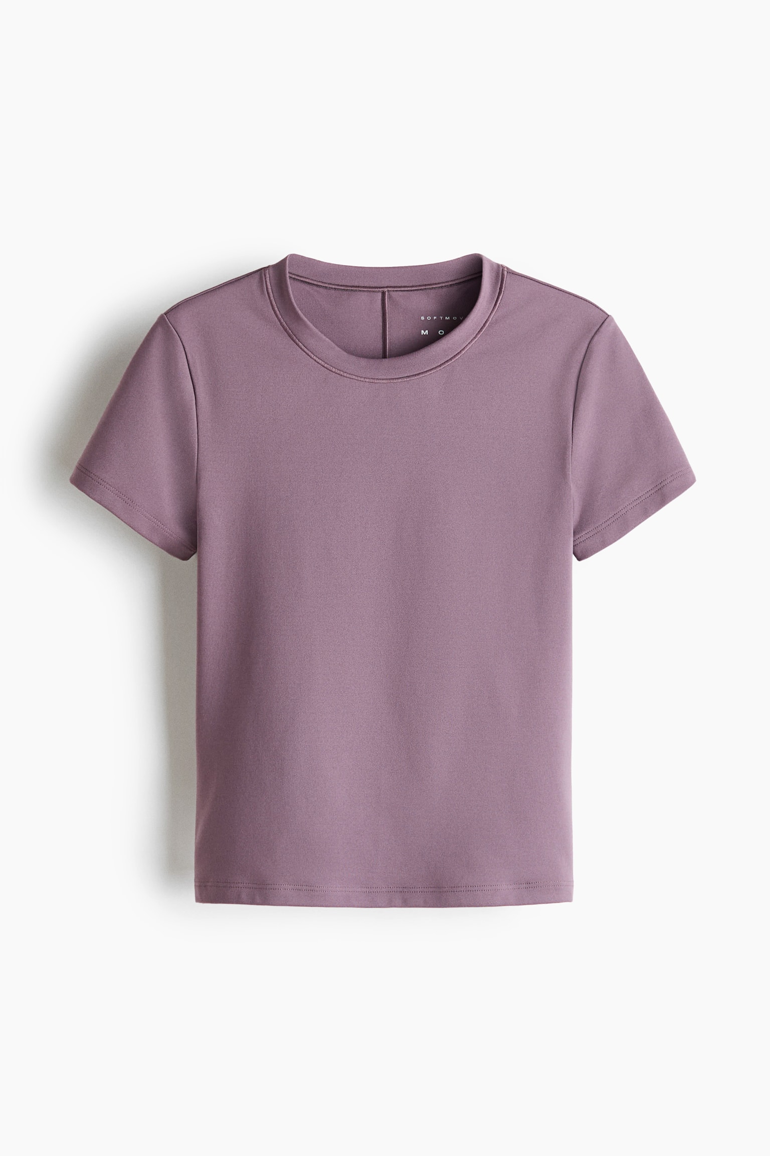 Детская футболка H&M Move Slim-Fit Sports with SoftMove™, цвет: Пыльный фиолетовый — фото 1