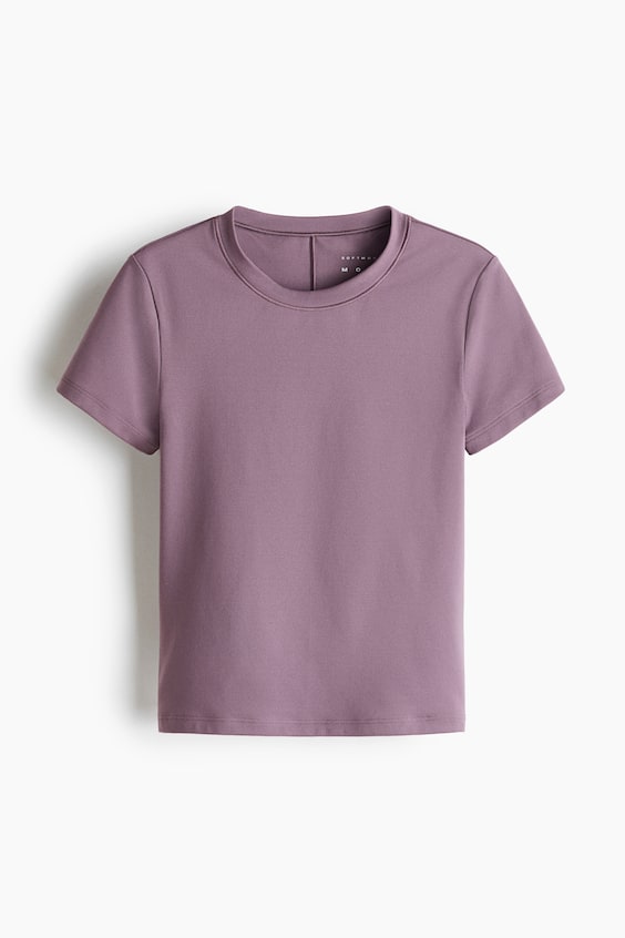 Детская футболка H&M Move Slim-Fit Sports with SoftMove™, цвет: Пыльный фиолетовый