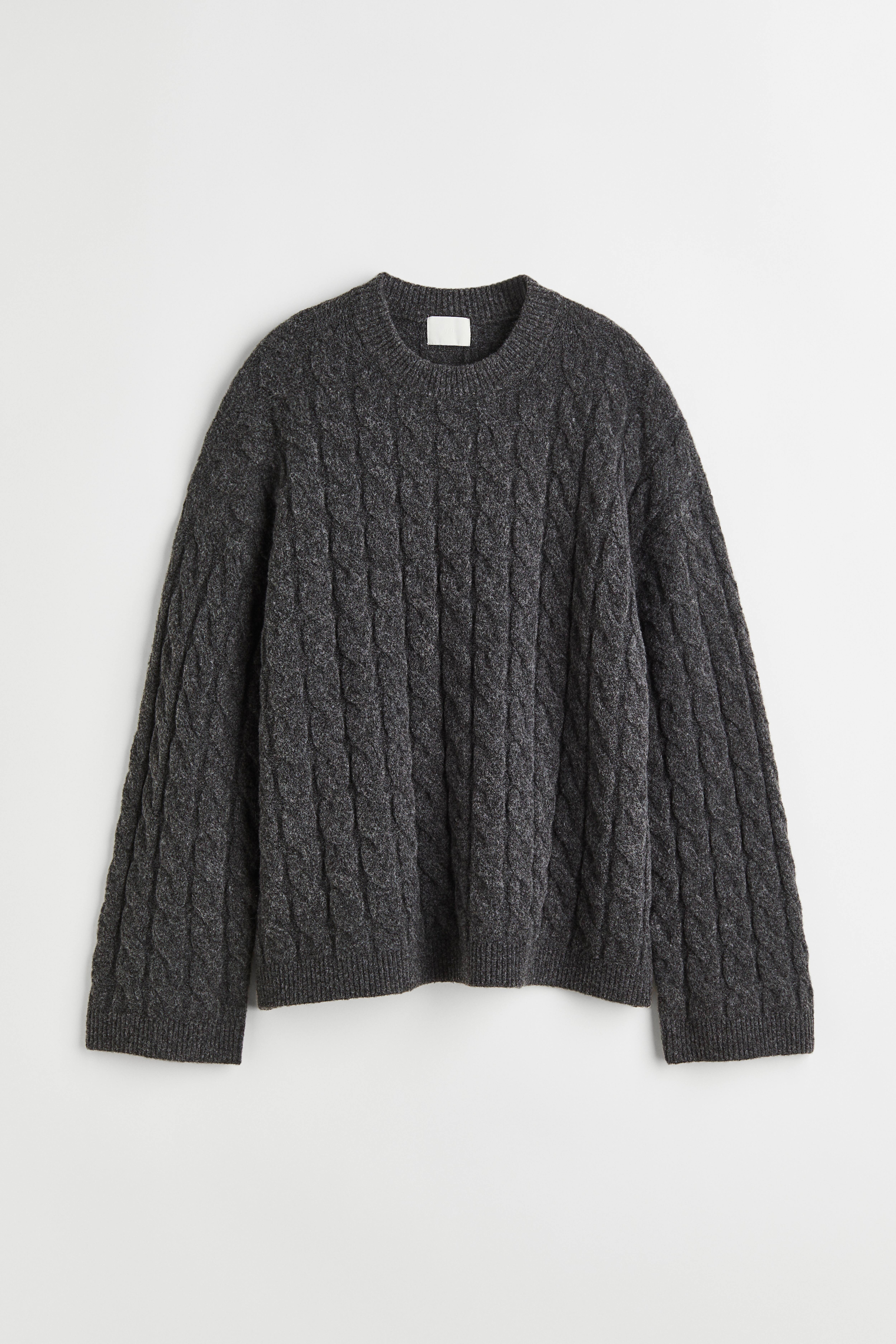 H&m grey knit sweater hotsell