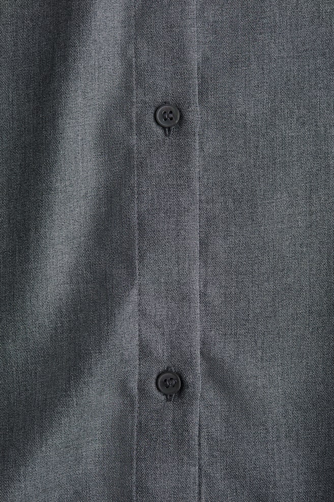 Lyocell shirt-Dark grey marl - 5