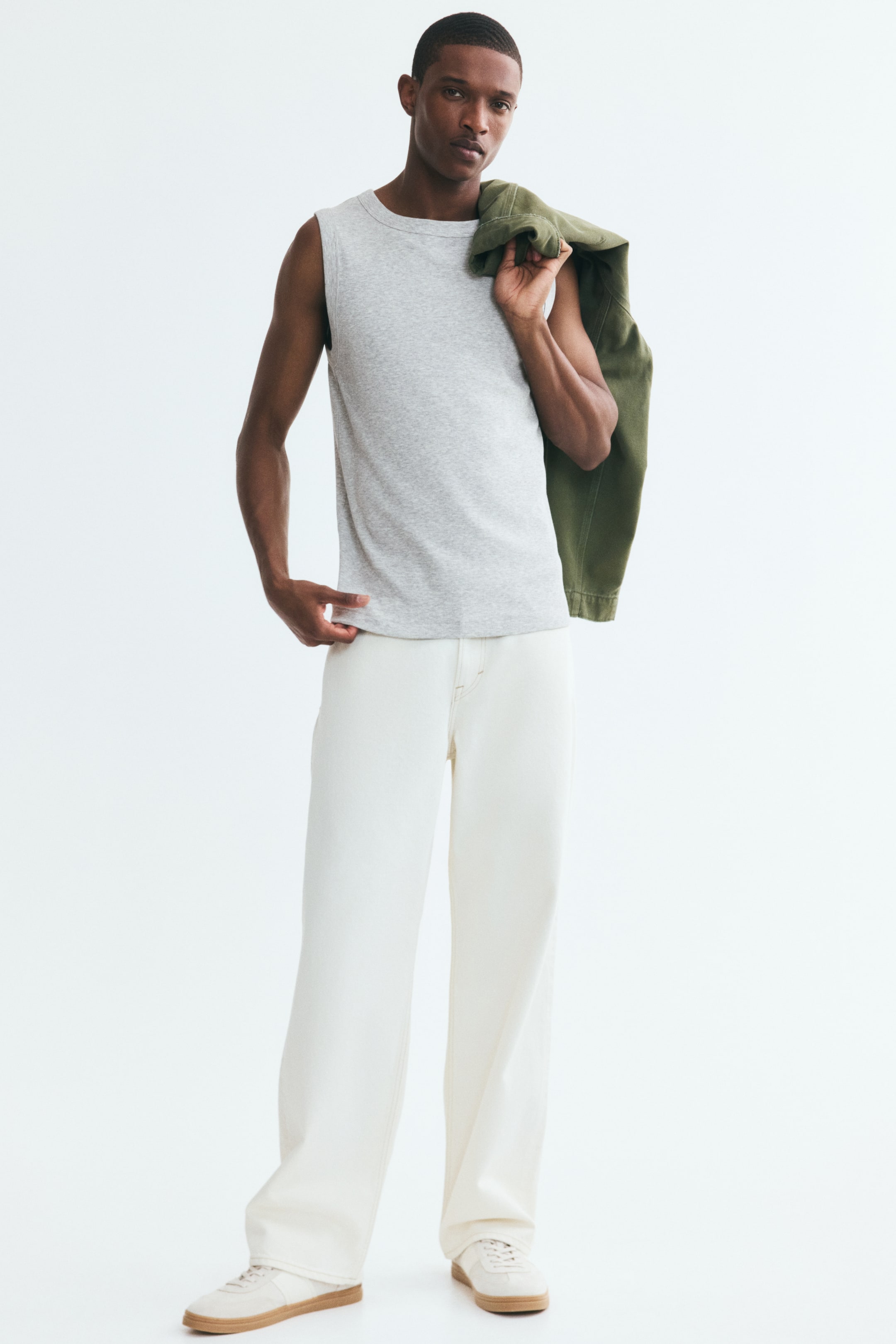 Slim-Fit Ribbed Tank Top