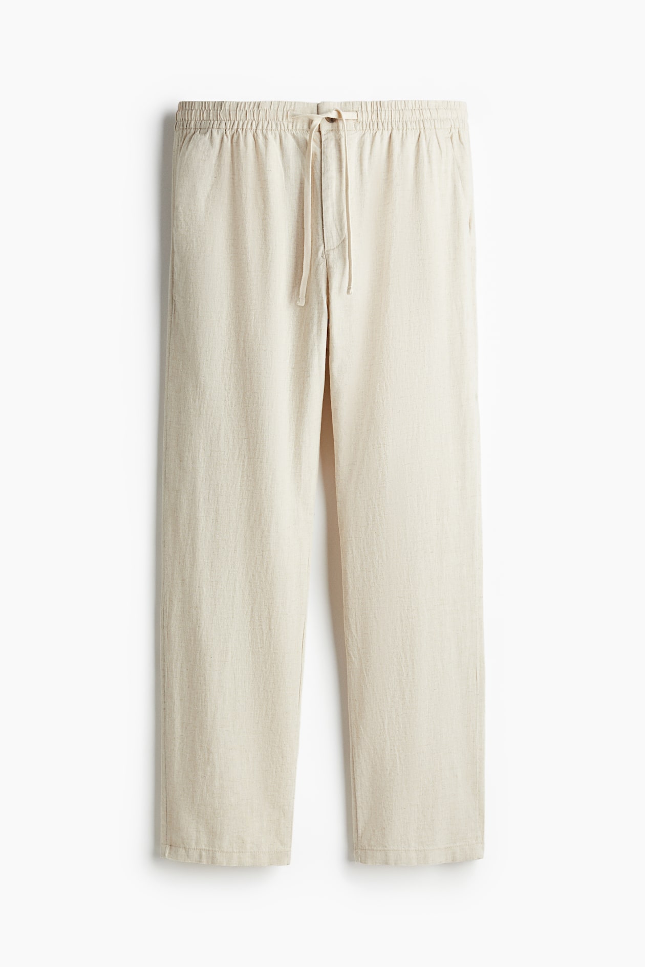 Pantalon Regular Fit en lin mélangé - Crème - HOMME | H&M FR