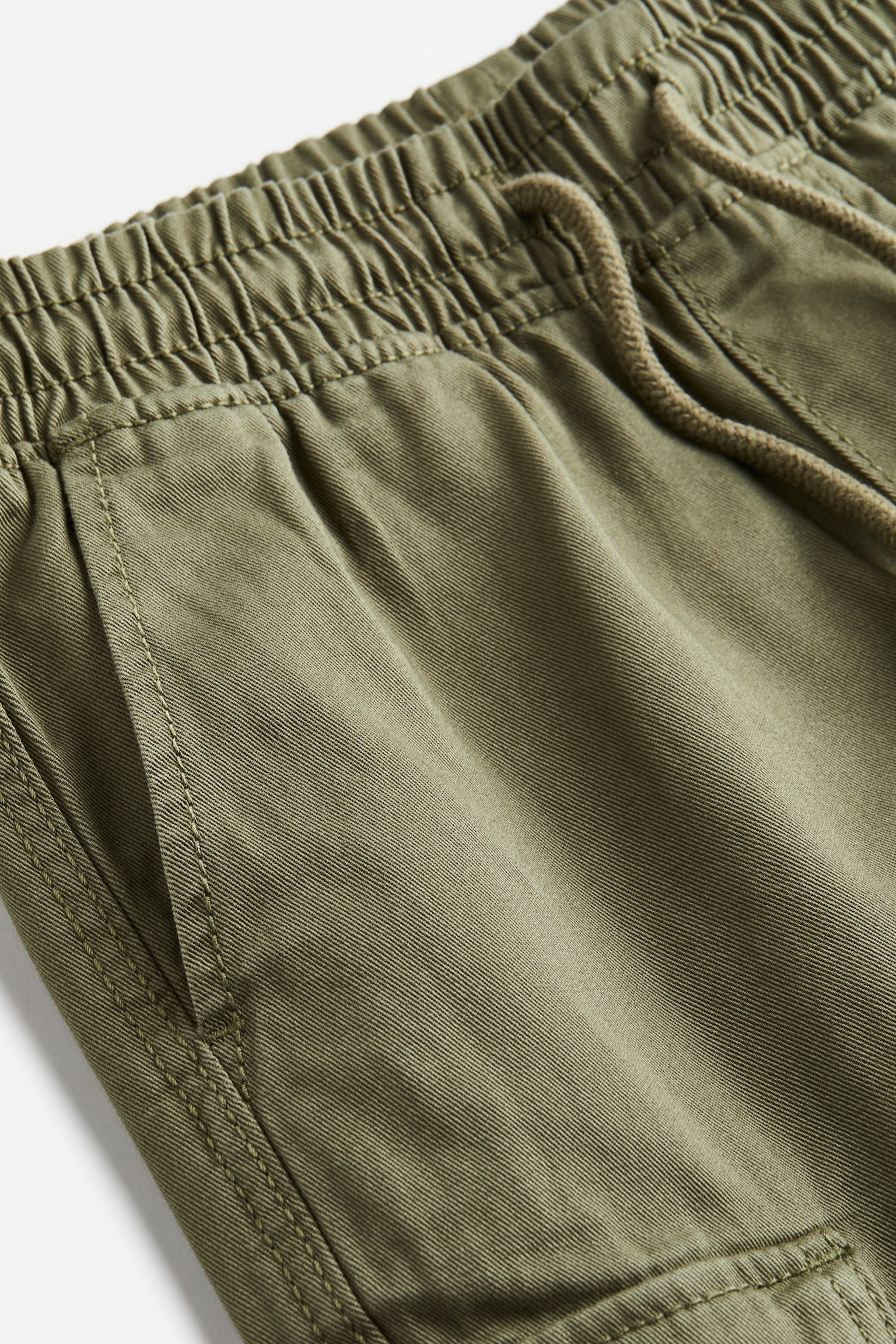 Twill cargo shorts - Khaki green/Dark beige/Black/Natural white/Khaki green - 3