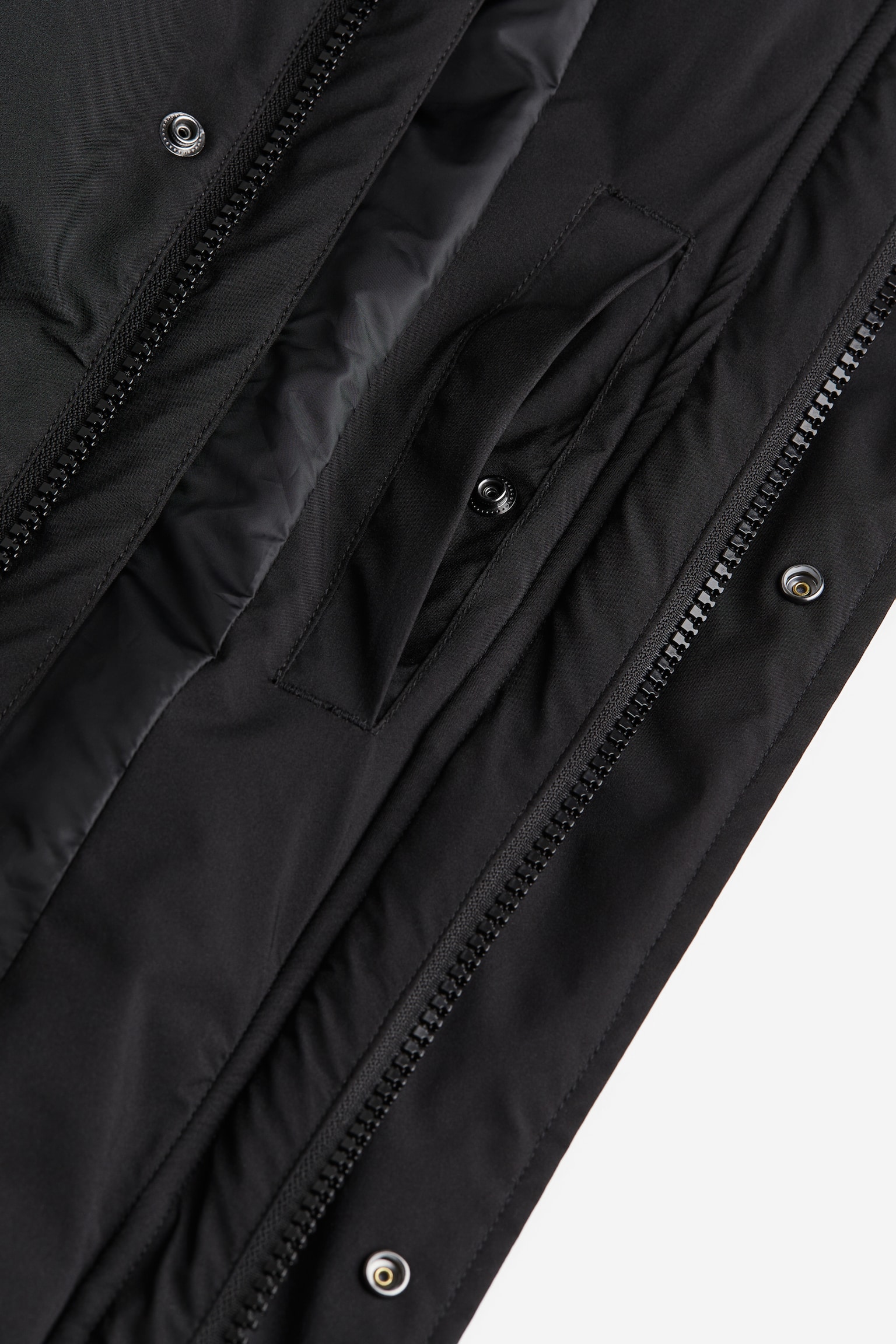 Regular Fit Long puffer jacket - Black - 3