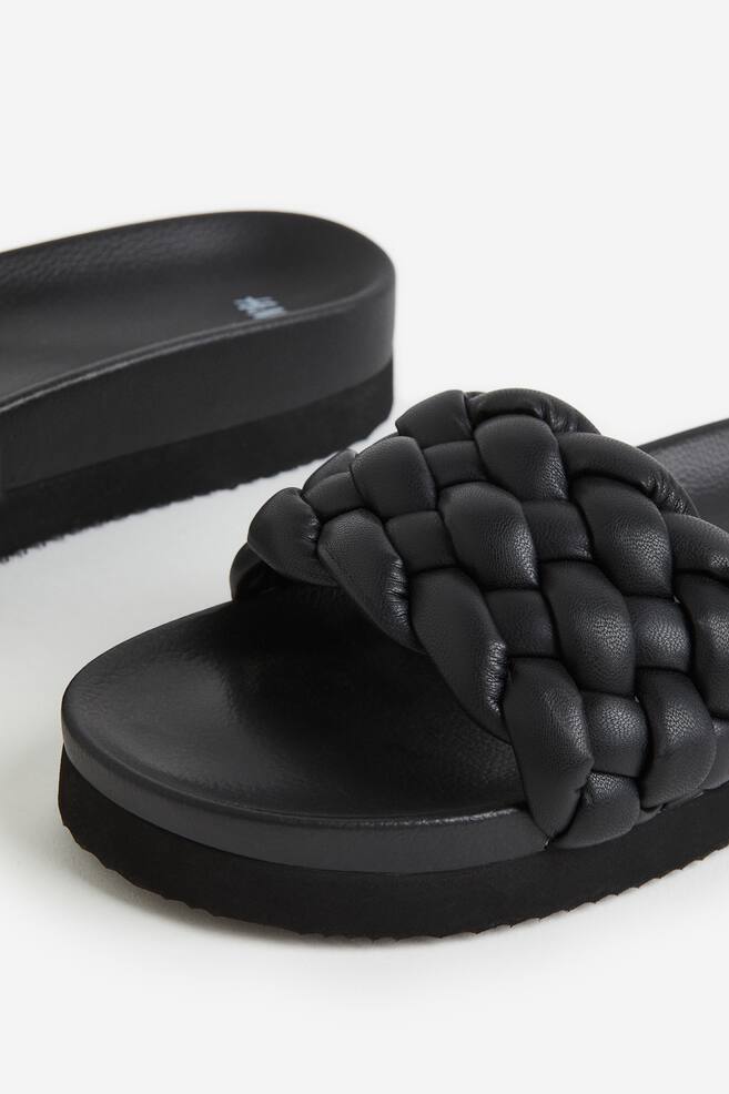 Slip in-sandaler - Svart/Gråbeige - 3