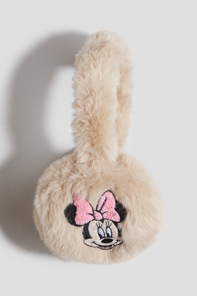 Beige/Minnie Mouse Earmuffs with Motif for kids | H&M US