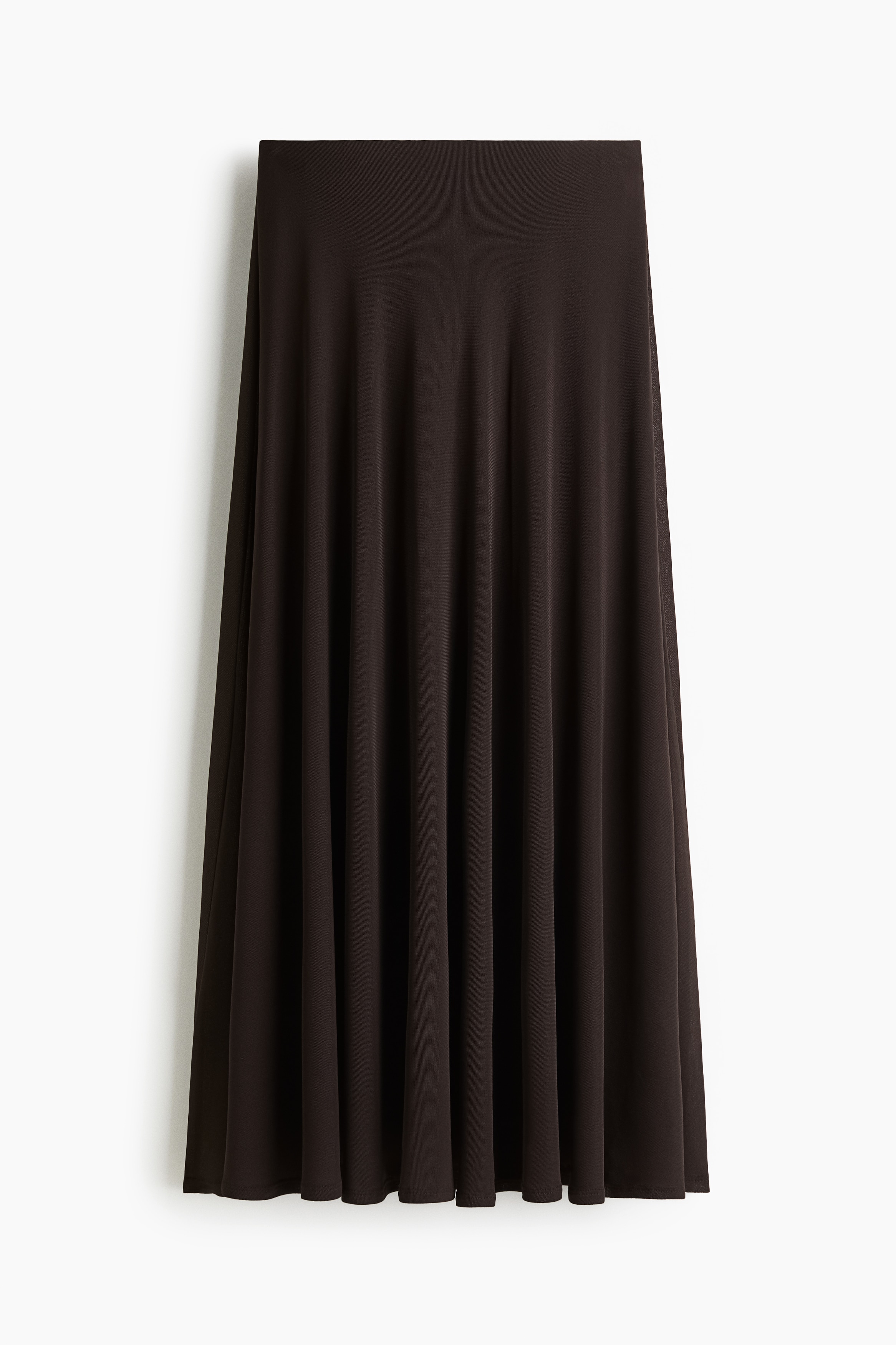 Gonna svasata in jersey - Marrone scuro/Rosa cipria