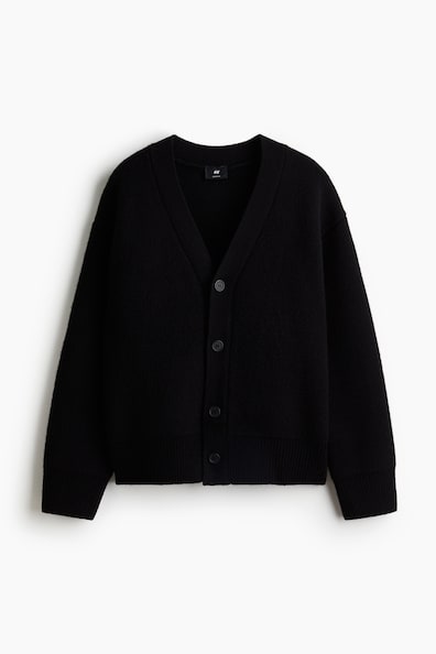 ルーズフィット ウールカーディガン