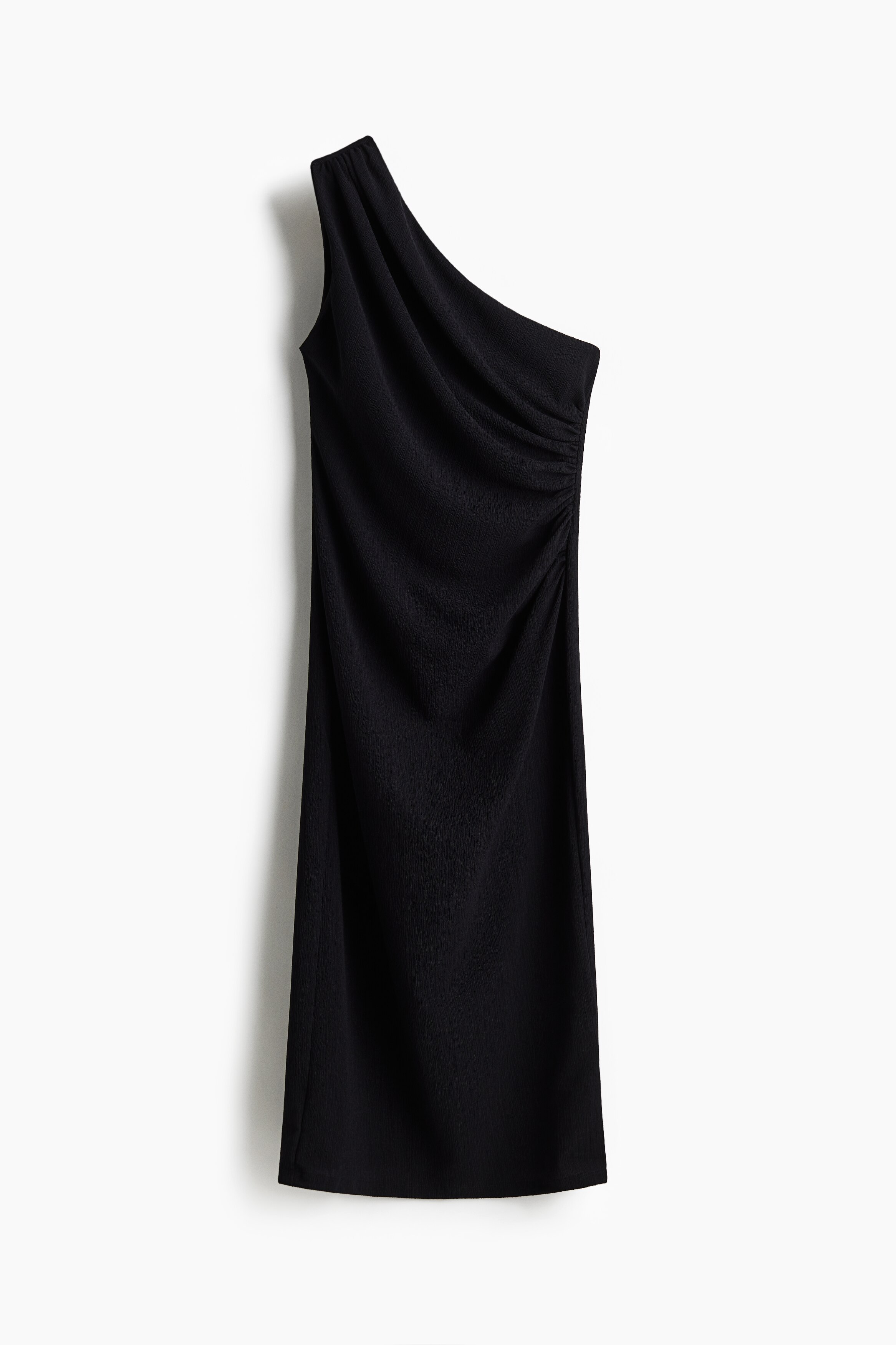 Draped one-shoulder dress