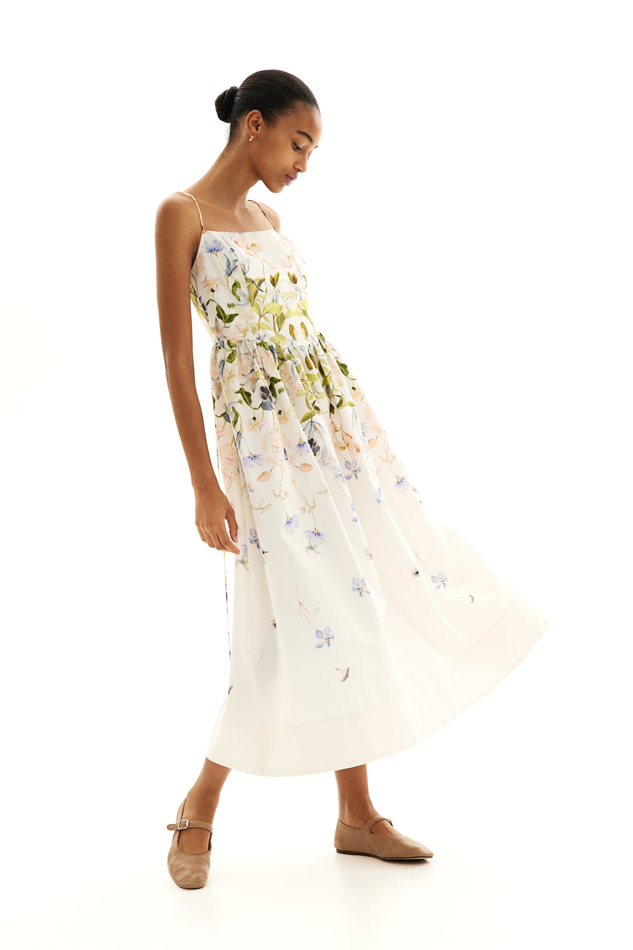 Vestido Largo Vestido Plisado H&m Vestido Plisado Con Lazos