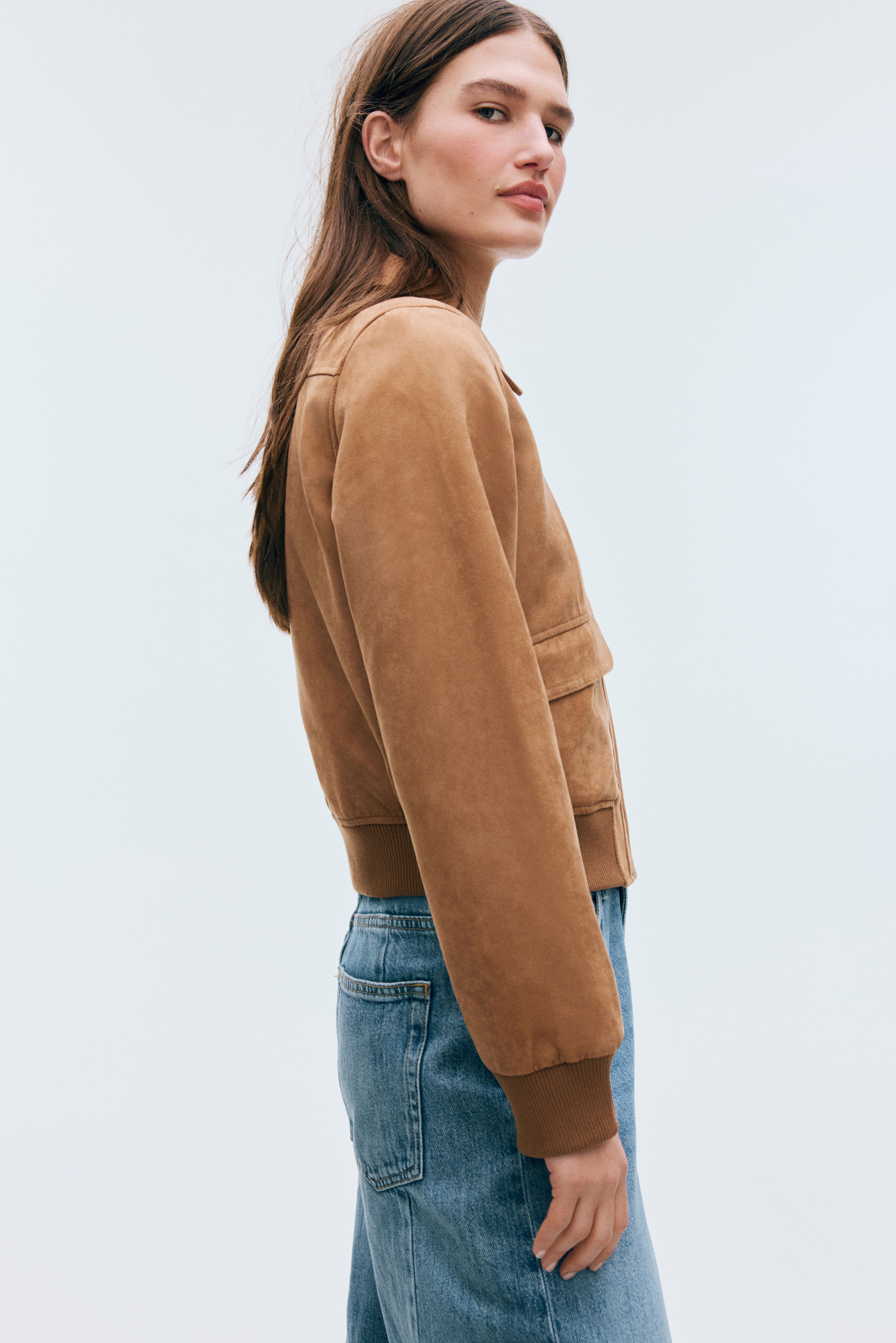 Bomber Jacket with Collar