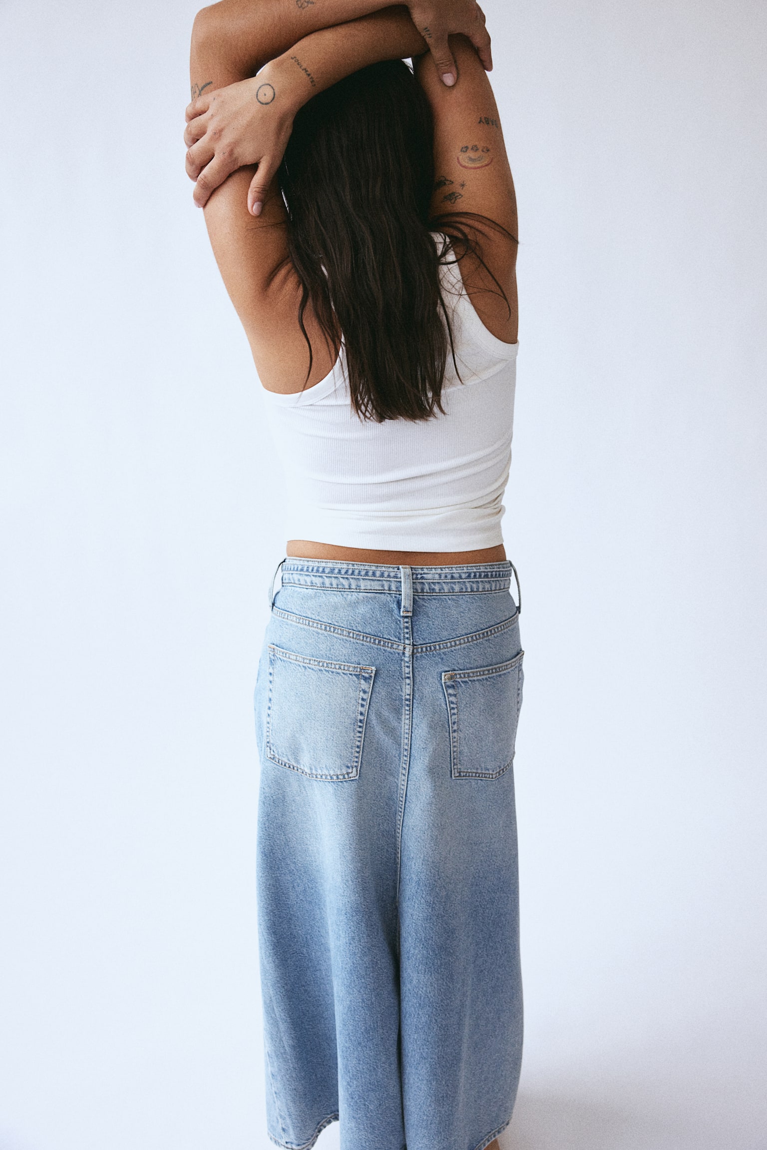 Feather Soft Denim skirt - Light denim blue/Pale denim blue - 3