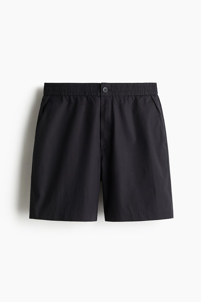 Popelineshorts in Relaxed Fit - Schwarz/Marineblau/Dunkelbraun - 1