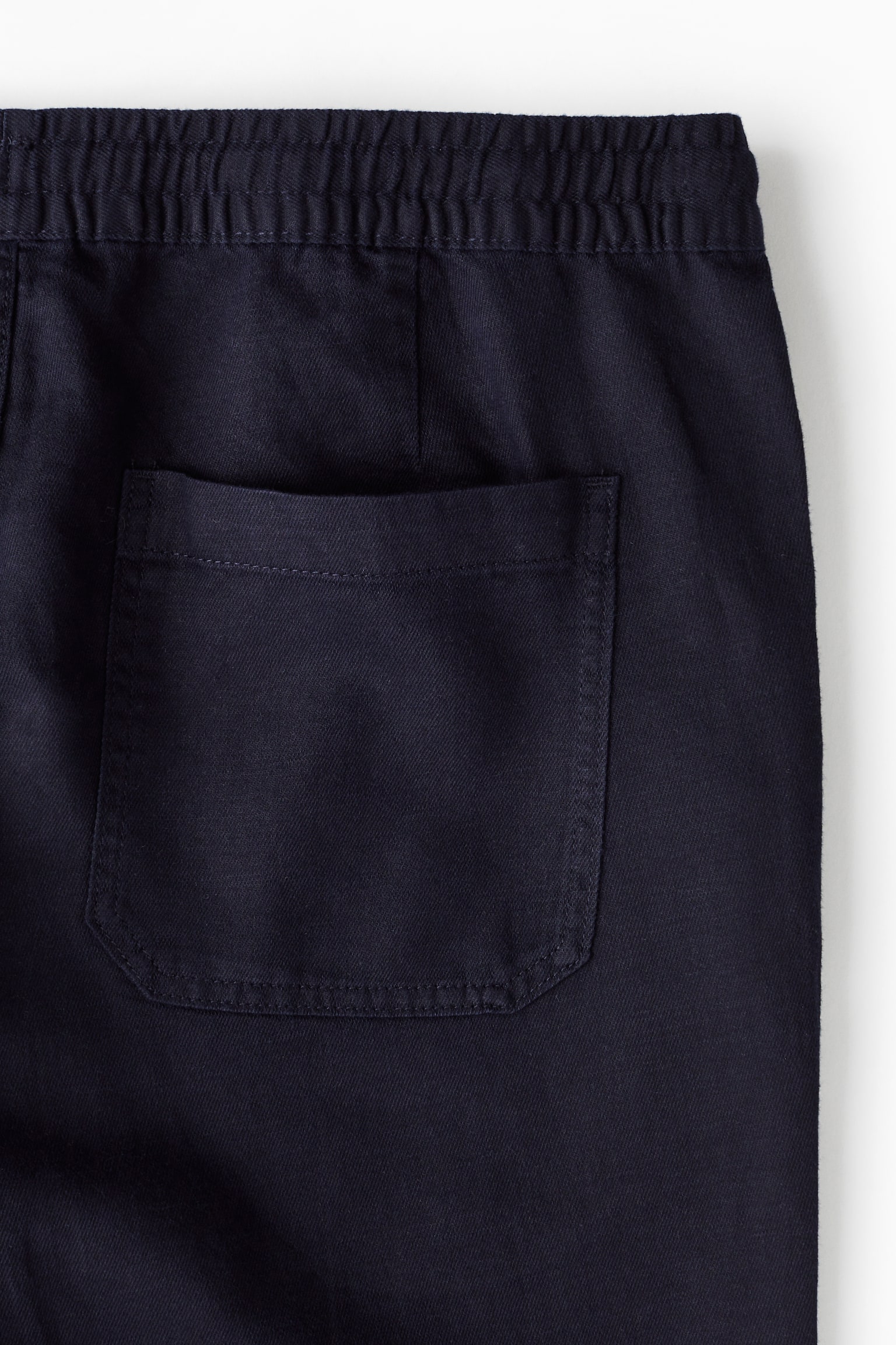 Relaxed Fit Linen-blend trousers - Navy blue/White - 7