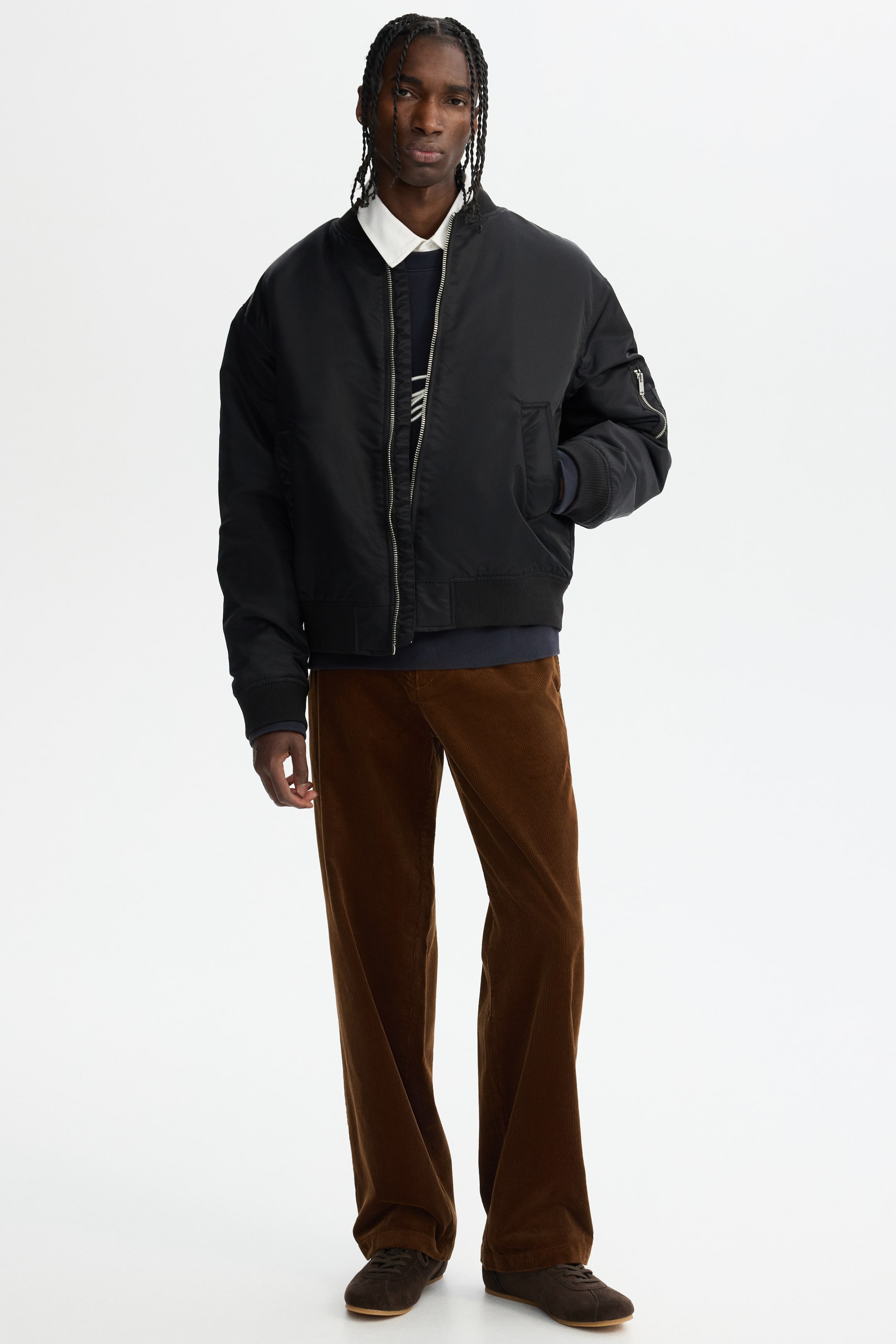 View larger image: Relaxed Fit Corduroy trousers - Dark brown - Men | H&M IN 1