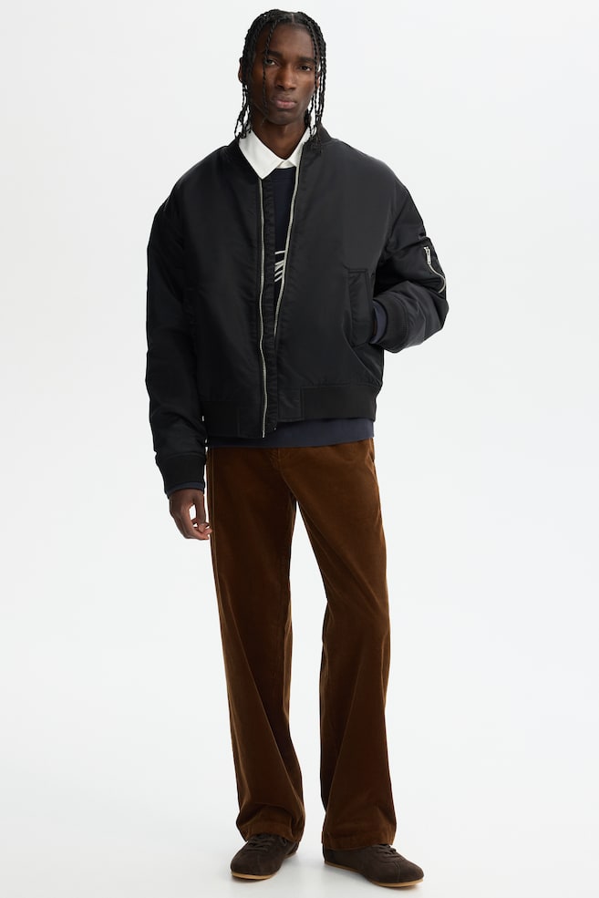 Relaxed-Fit Corduroy Pants - Dark brown/Dark khaki green/Black/Brown/Beige - 2