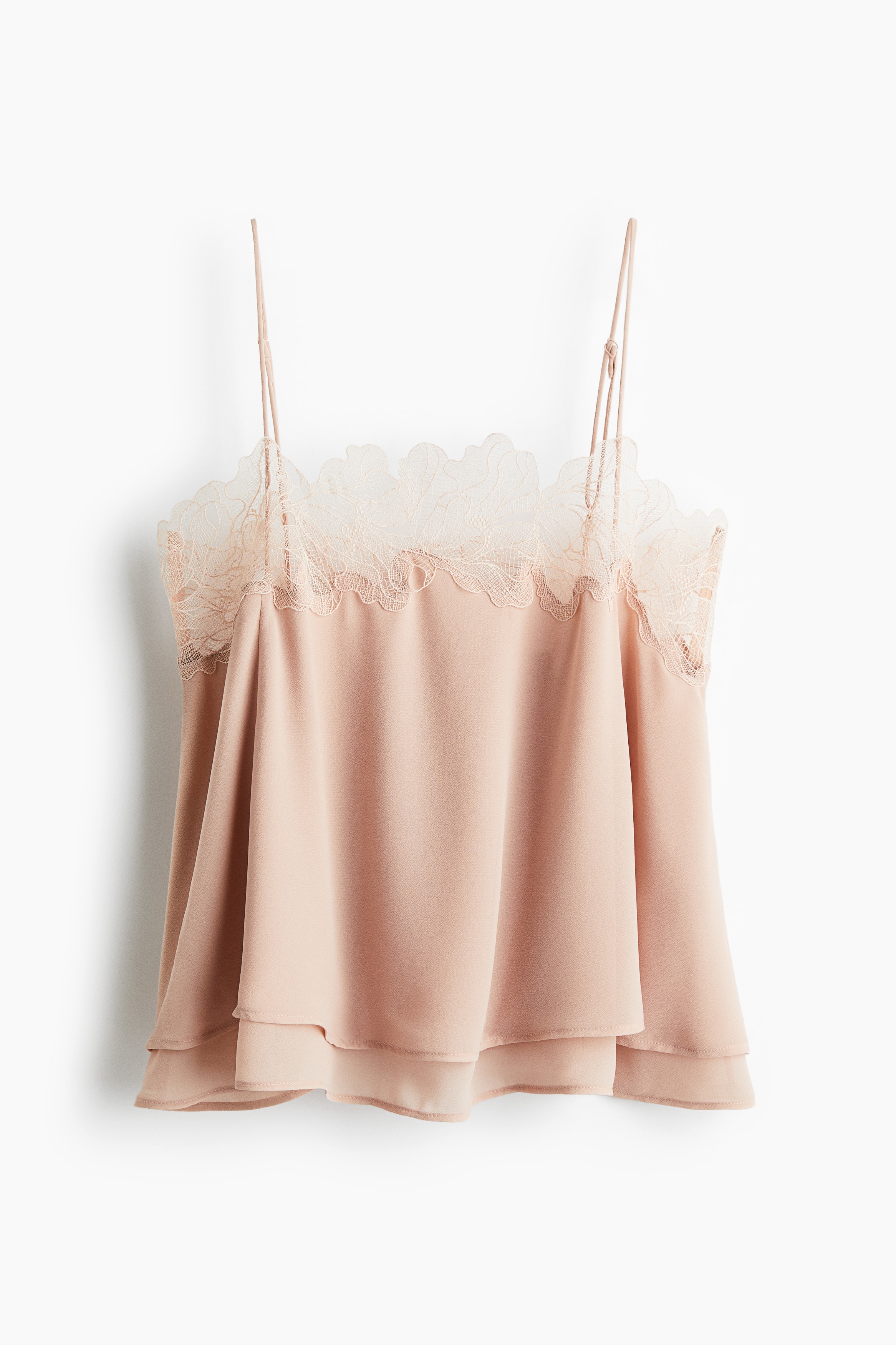 Lace Trim Cami - Powder pink